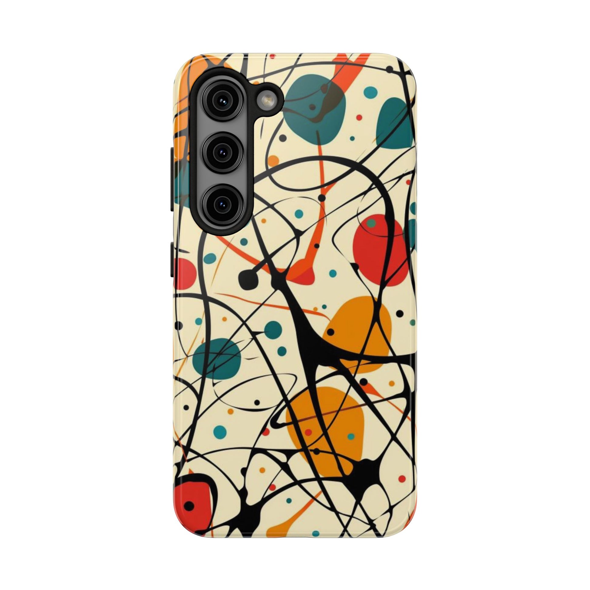 Mid Mod Phone Case,  Colorful Mid Mod Design Durable Phone Case, Vibrant and Stylish iPhone Tough Cover, iphone 15 case, iphone 14 pro max