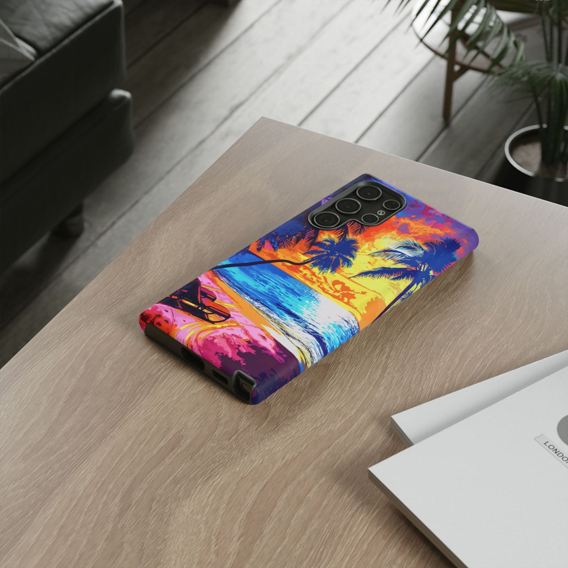 Sunset Bliss: Lisa Frank Style Android Phone Case