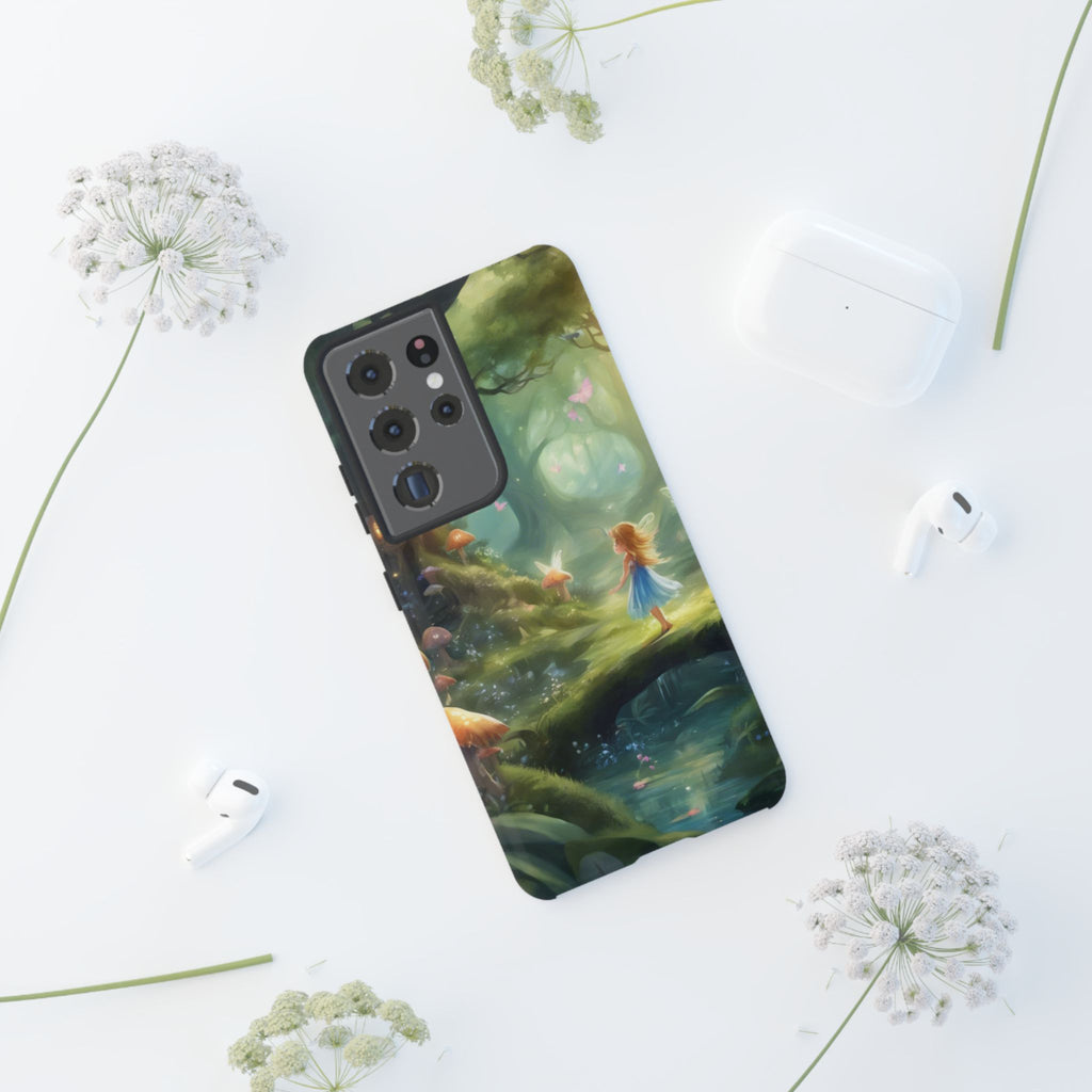 Enchanting Fairy Forest Phone Case Fae Trees Legend Garden Fern Gulley ACOTAR Magic Fantasy Dragons iPhone 13 14 15 16 Pro Max Samsung Pixel