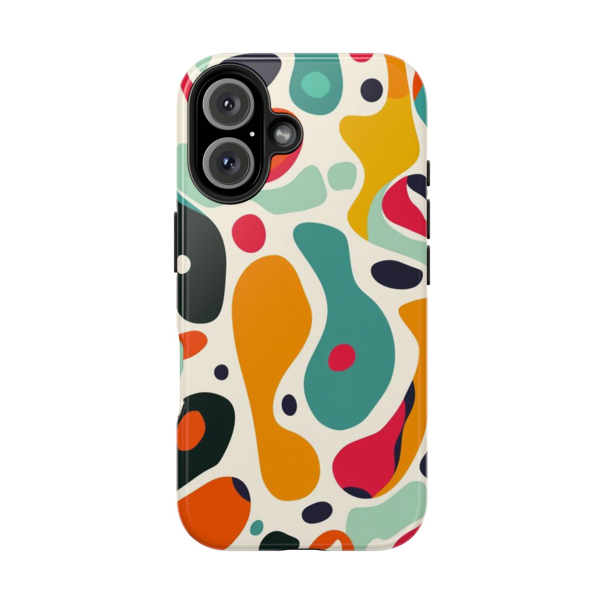 Mid Mod Fun Spots - Colorful Mid Mod Design Durable Phone Case - Vibrant and Stylish iPhone Tough Cover - Fun Retro Protection Accessory
