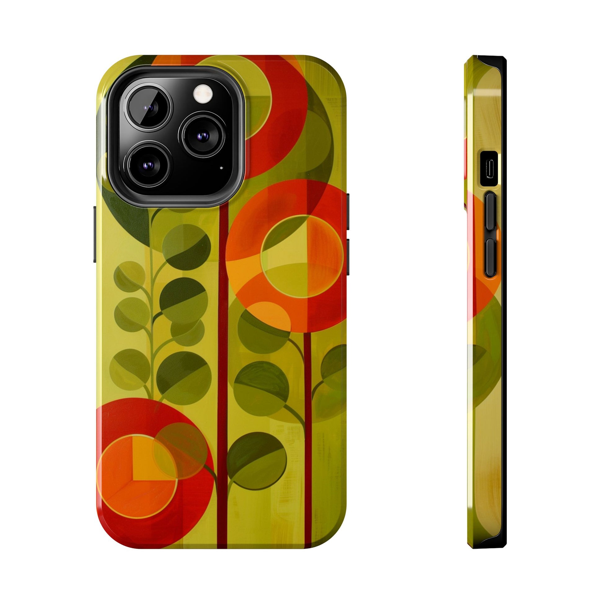Atomic Flower Phone Case, Mid-Mod Phone Case, Artwork iPhone Case, Unique Floral Pattern Phone Case, Art Deco, Minimalist, Tough Iphone Case