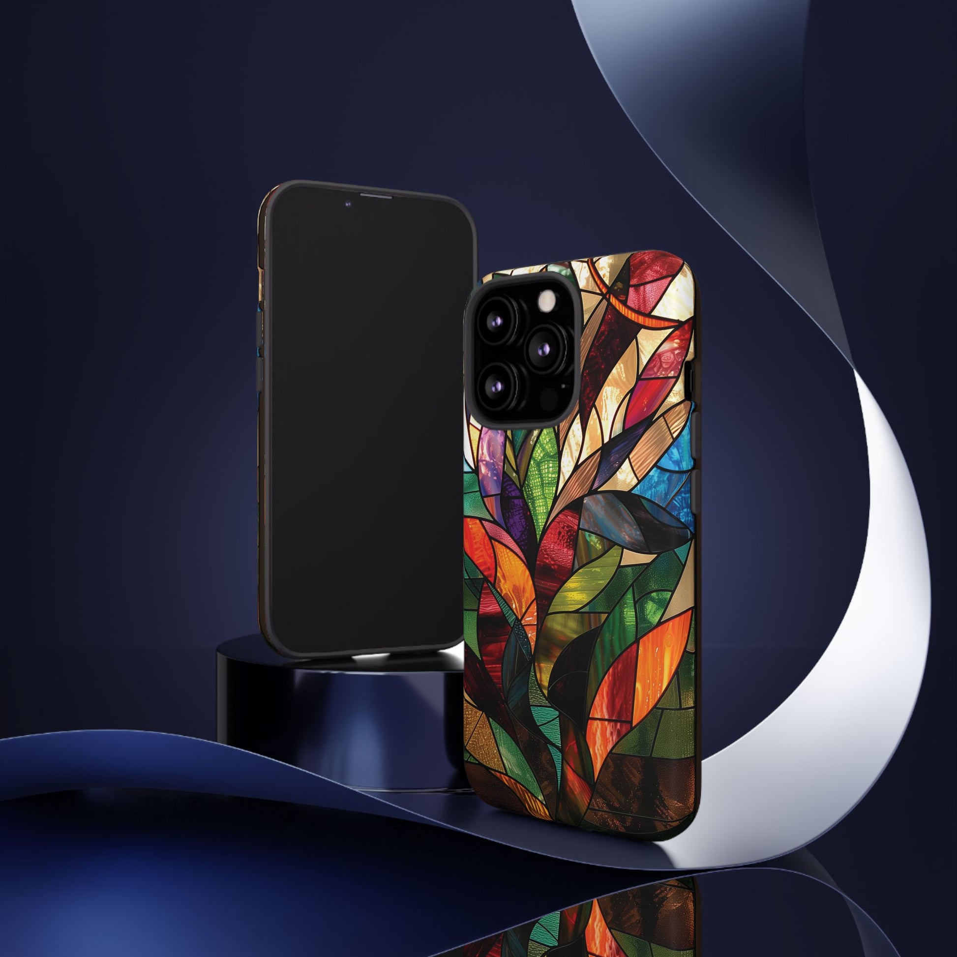 Frank Lloyd Wright Inspired Stained Glass Phone Case Mid Mod Geometric Artistic Architectural Design Art Deco iphone 13 14 15 16 Pro Max