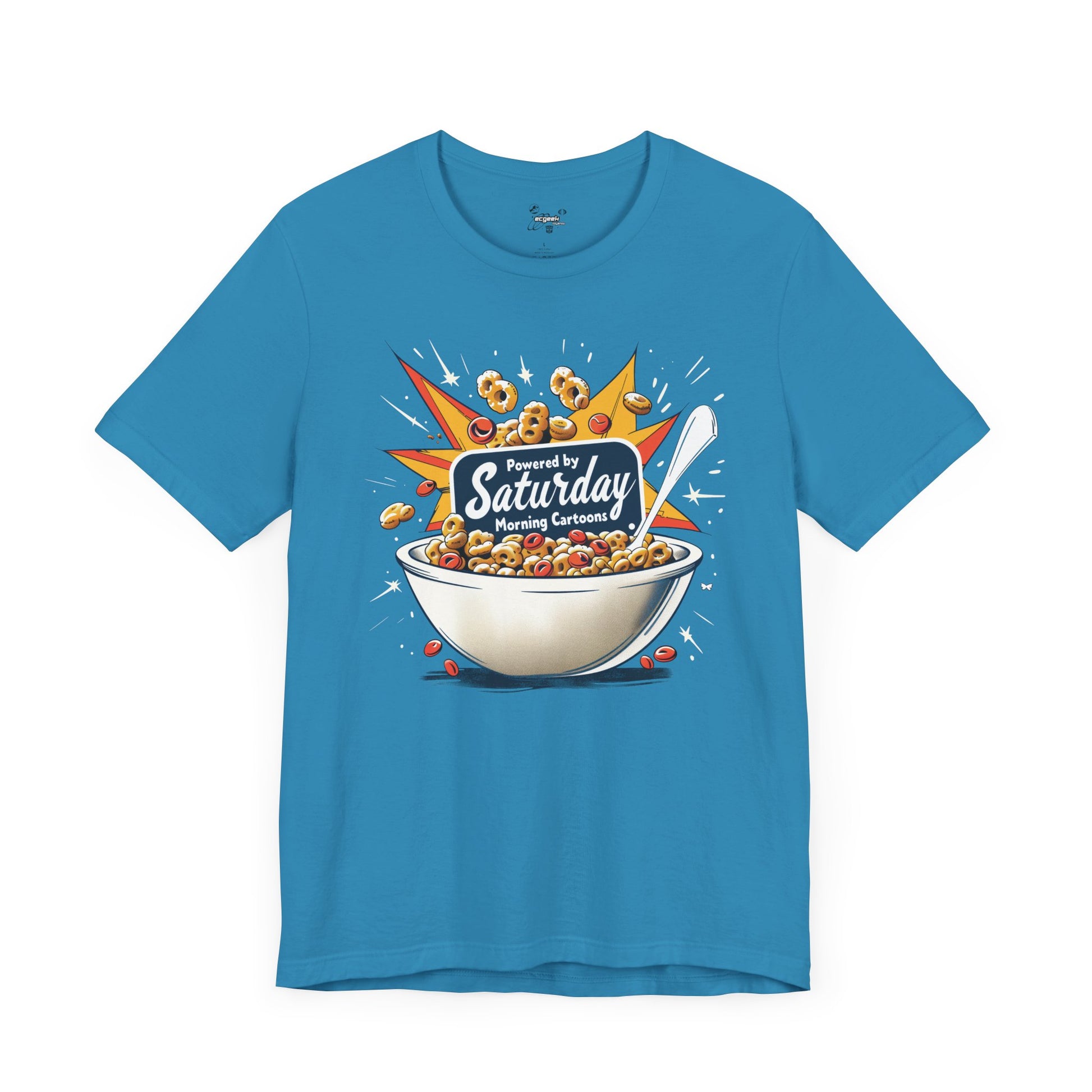 Saturday Morning Cartoons T-shirt, Retro Bowl of Cereal Graphic Tee, Nostalgic Shirt for Cartoon Lovers