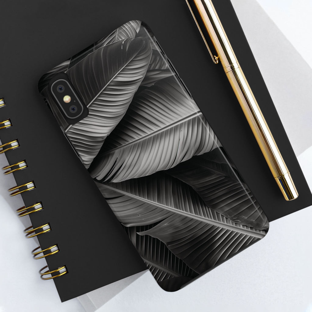 Custom Palm Leaf Phone Case, Palm Tree Phone Case, Tropical Leaf Design, Summer iPhone Cover, Black and White iPhone Case, iPhone 15 Pro Max