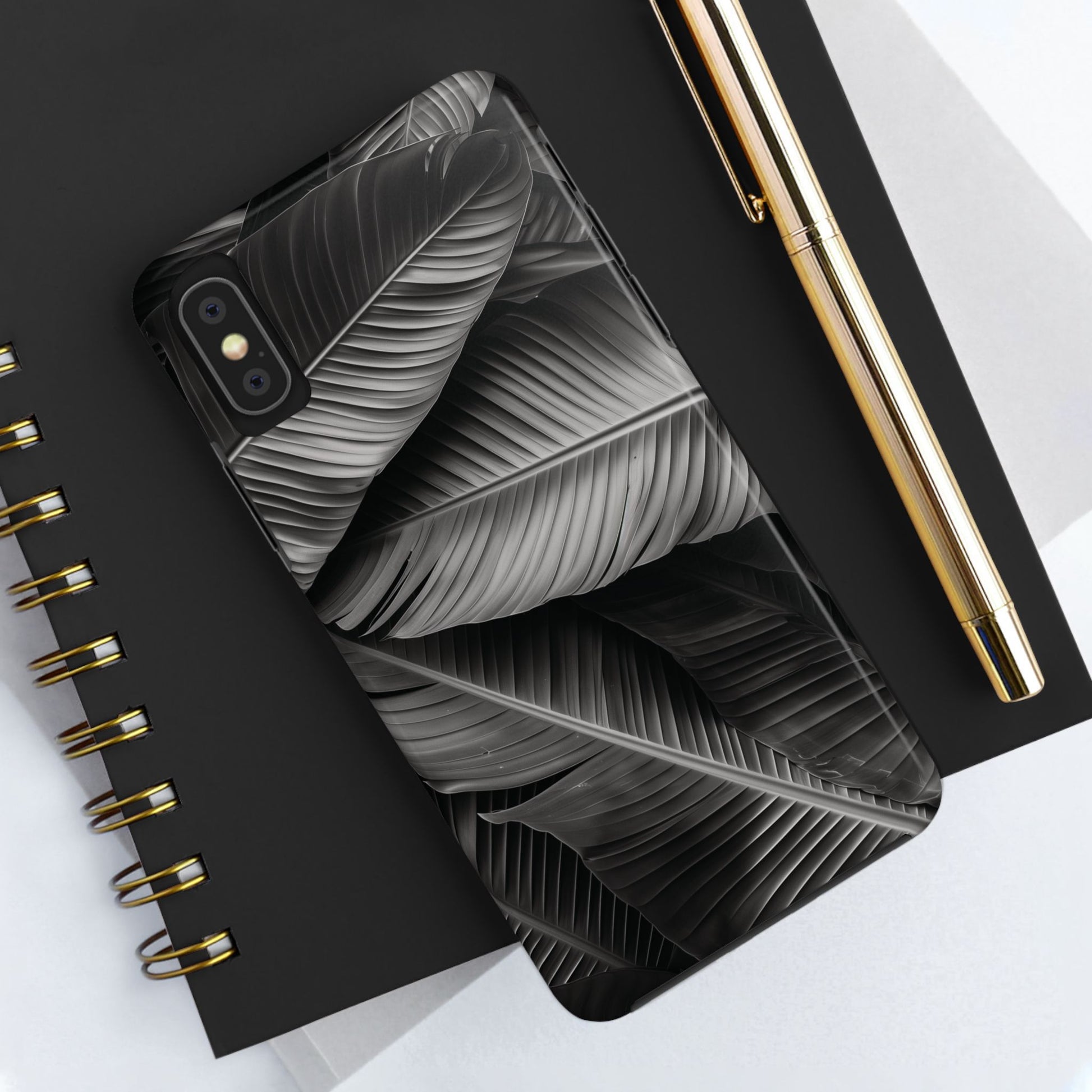 Custom Palm Leaf Phone Case, Palm Tree Phone Case, Tropical Leaf Design, Summer iPhone Cover, Black and White iPhone Case, iPhone 15 Pro Max