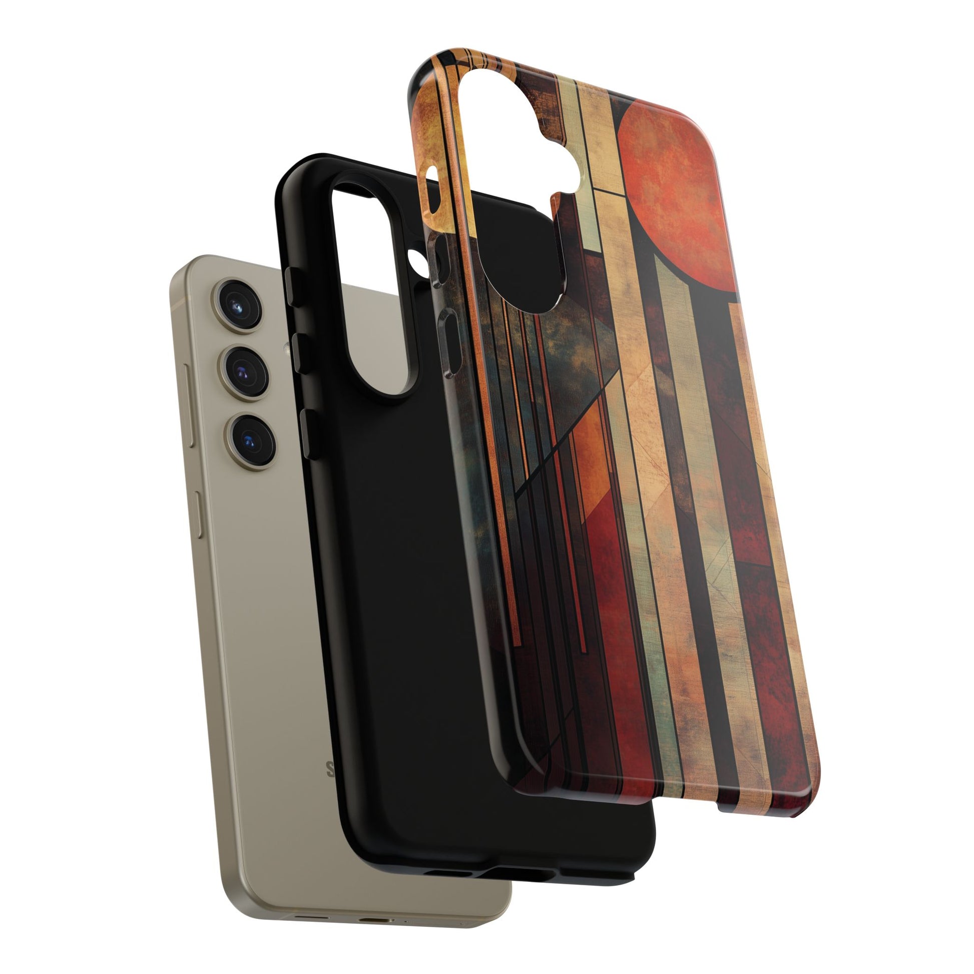 Dark Prairie Frank Lloyd Wright Usonian Phone Case Geometric Stained Glass Art Deco Marble Gold 13 14 15 16 iPhone Pro Max Galaxy Pixel