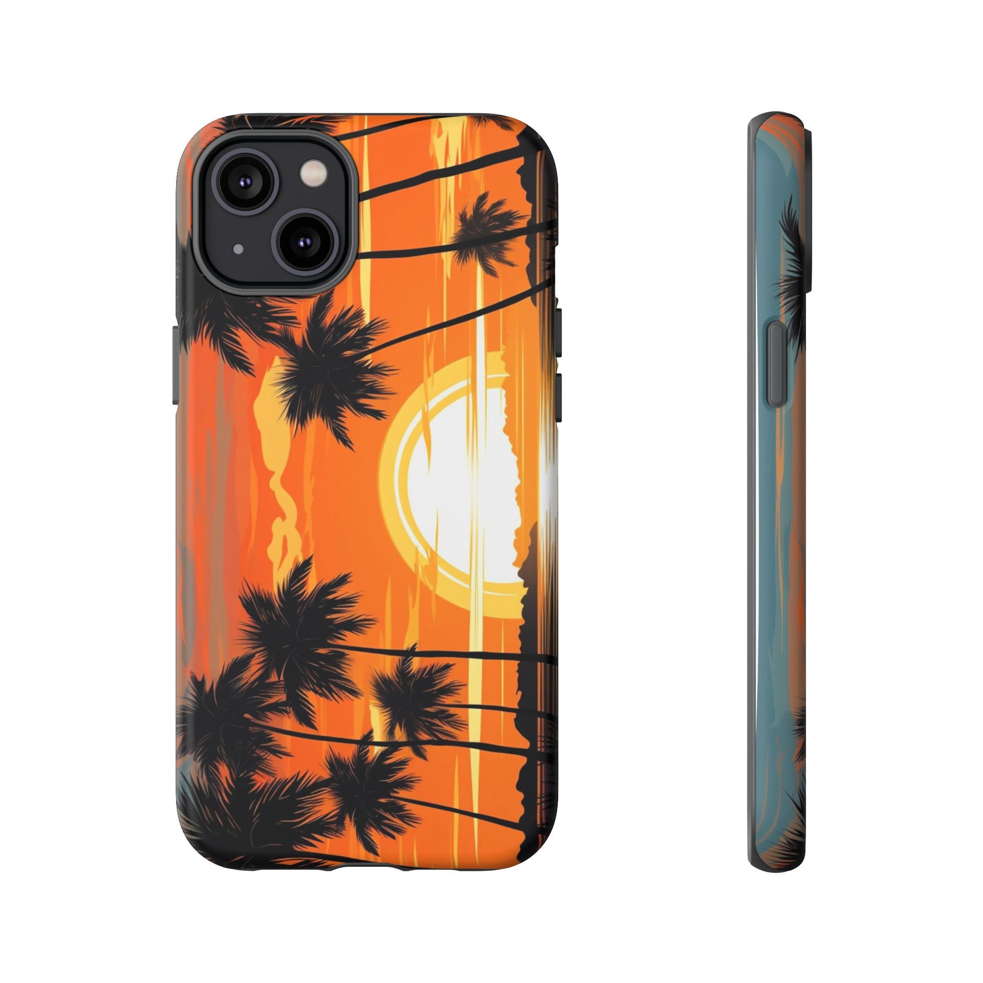 Sunset Palm Trees Tough Phone Cases for iPhone and Android