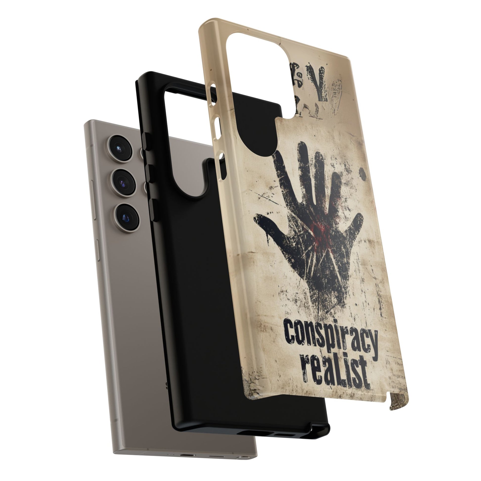 Conspiracy Theories Paranormal Mystery UFO X-Files Inspired Ghostly Hand Conspiracy Realist Cryptid iPhone 13 14 15 16 Pro Max Galaxy Pixel