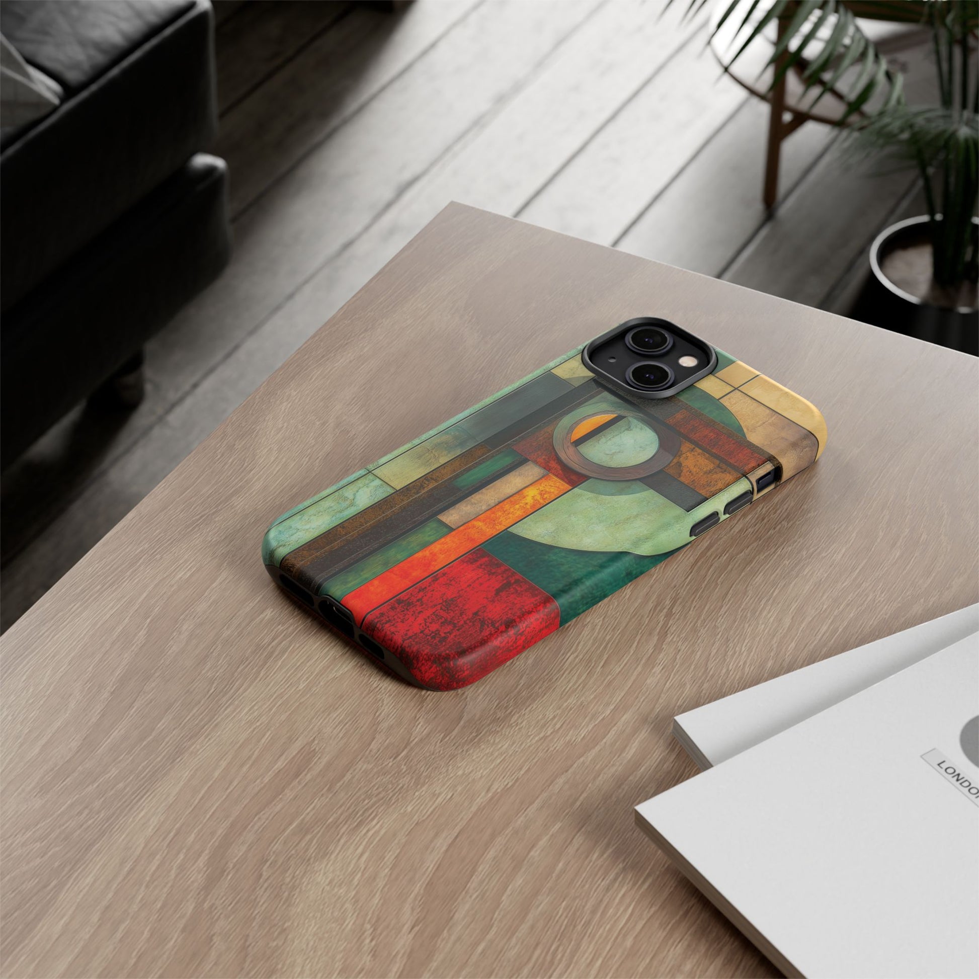 Natural Prairie Style Frank Lloyd Wright Usonian Phone Case Geometric  Art Deco Marble Gold 13 14 15 16 iPhone Pro Max Galaxy Pixel