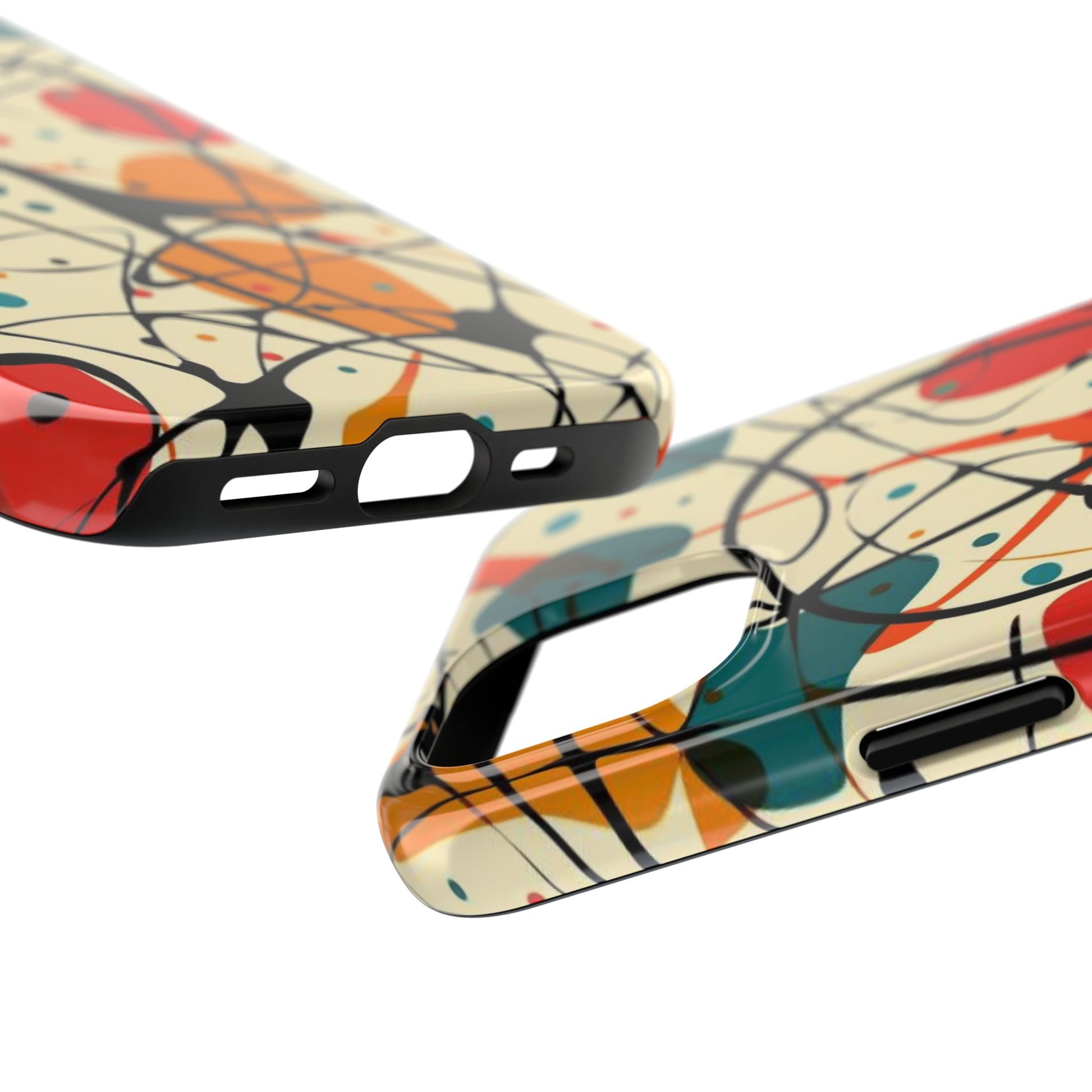 Mid Mod Phone Case,  Colorful Mid Mod Design Durable Phone Case, Vibrant and Stylish iPhone Tough Cover, iphone 15 case, iphone 14 pro max
