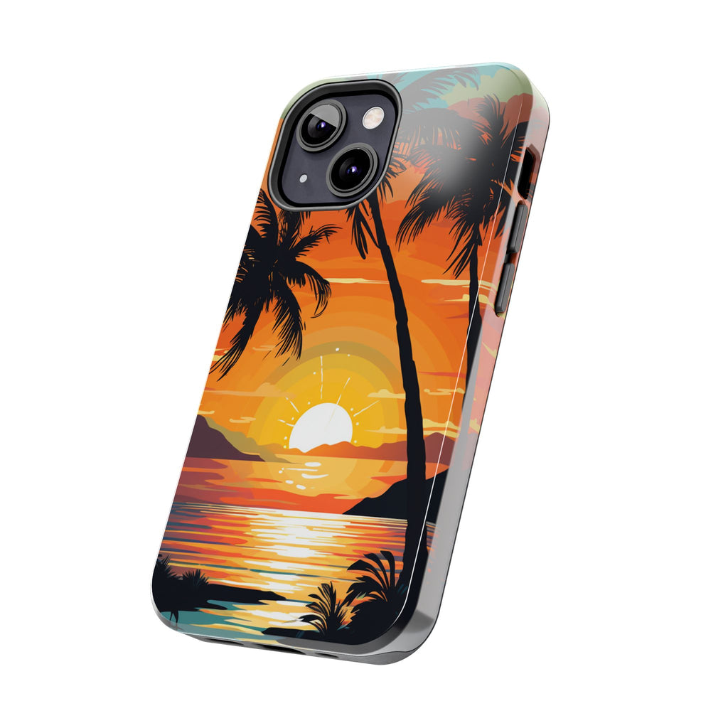Palm Trees and Sunsets Tough iPhone Cases