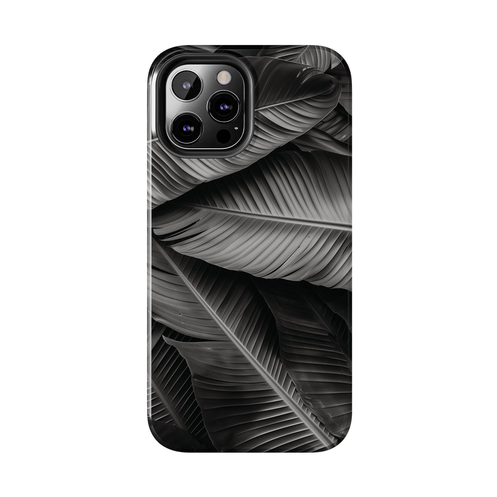 Custom Palm Leaf Phone Case, Palm Tree Phone Case, Tropical Leaf Design, Summer iPhone Cover, Black and White iPhone Case, iPhone 15 Pro Max