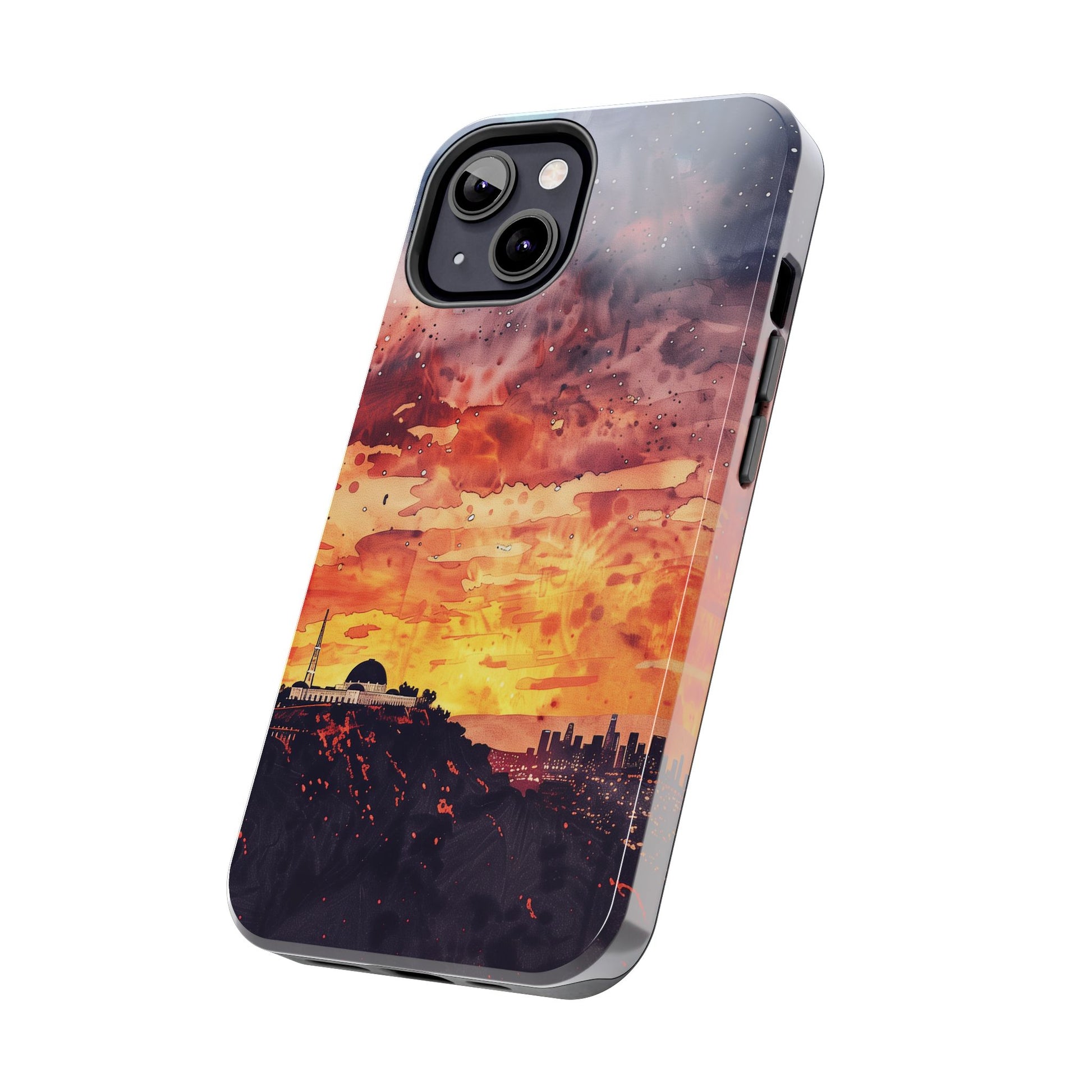 Los Angeles Sunset iPhone Case, Golden Hour Scenic View, Hollywood Hills Sunset Phone Case, Palm Trees Phone Case, iphone 15 pro max case