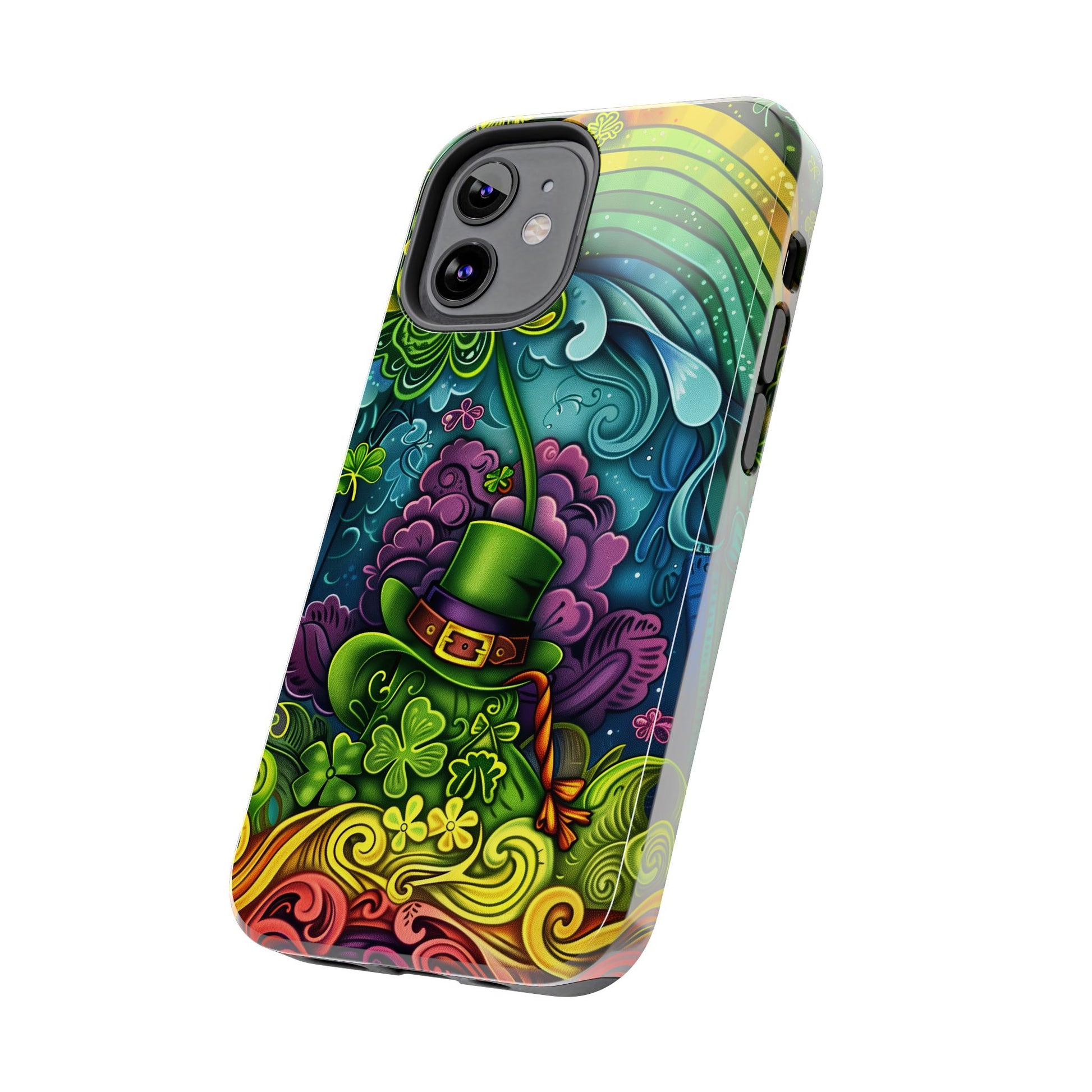 St. Patrick's Day Lucky Phone Case, Green Shamrock Protective Cover, Durable Irish Luck Phone Accessory, Holiday Gift Idea