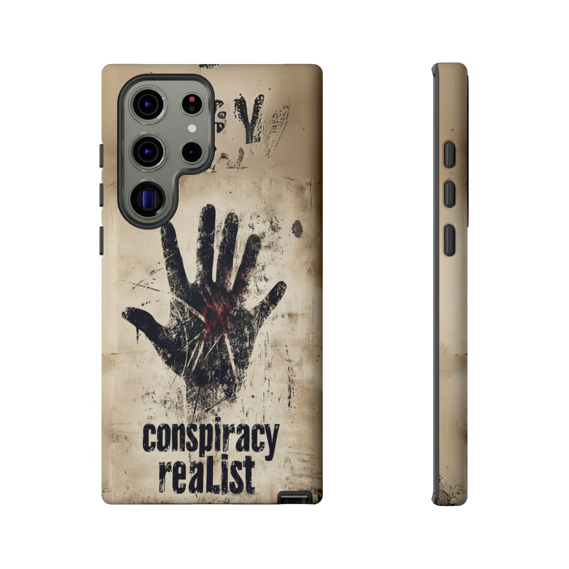 Conspiracy Theories Paranormal Mystery UFO X-Files Inspired Ghostly Hand Conspiracy Realist Cryptid iPhone 13 14 15 16 Pro Max Galaxy Pixel