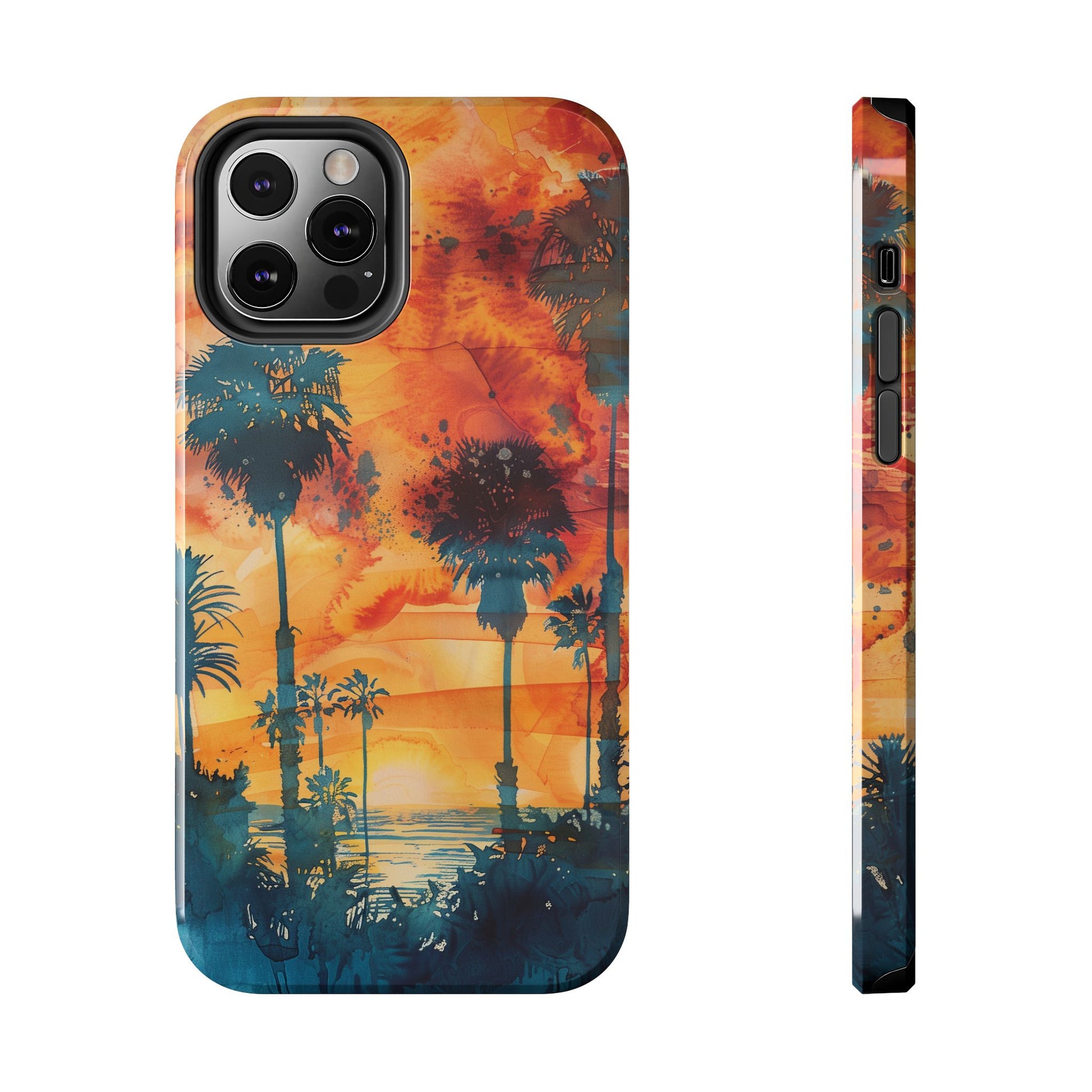 Los Angeles Sunset iPhone Case, Golden Hour Scenic View, Hollywood Hills Sunset Phone Case, Palm Trees Phone Case, iphone 15 pro max case