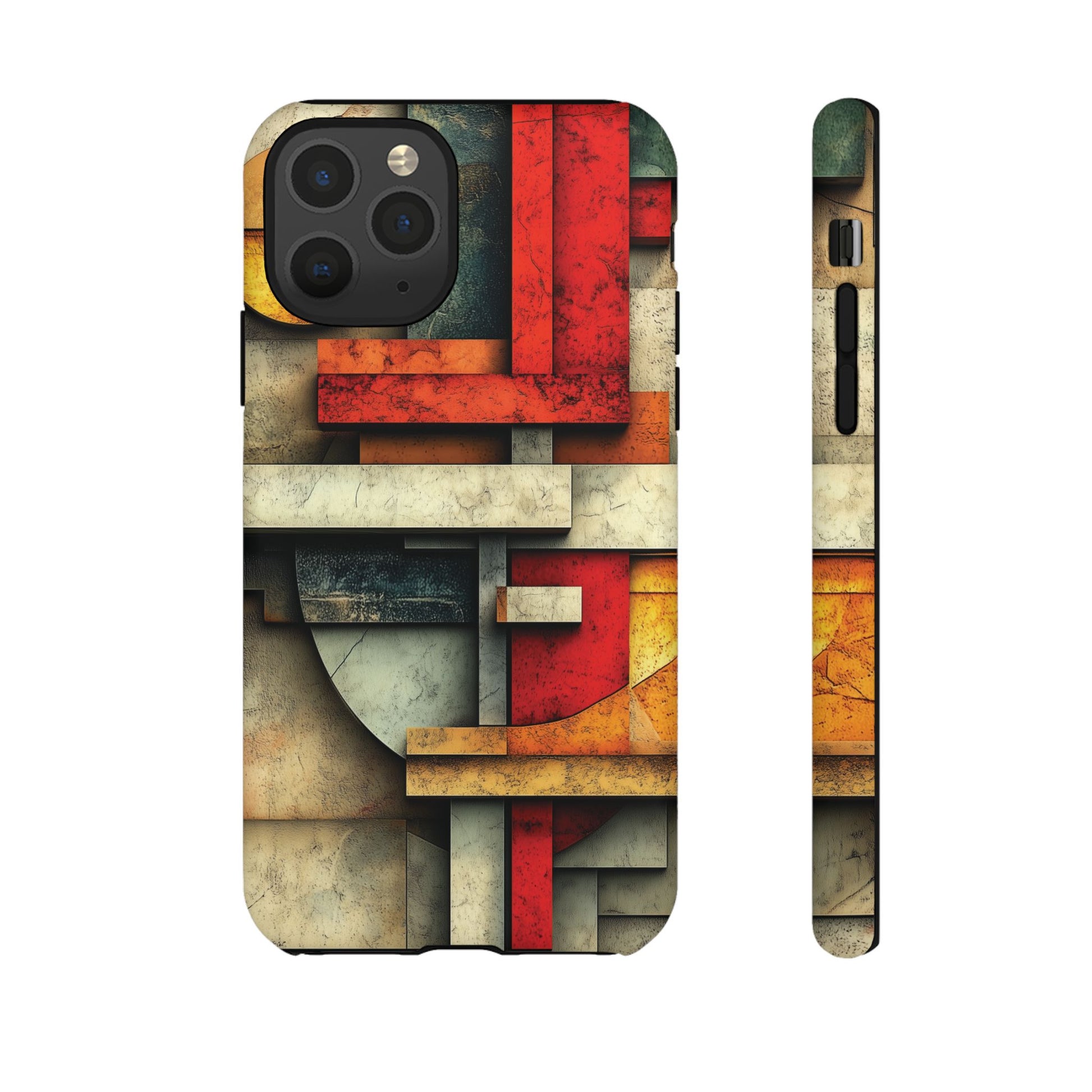 Red Prairie Style Frank Lloyd Wright Usonian Phone Case Geometric Stained Glass Art Deco Marble Gold 13 14 15 16 iPhone Pro Max Galaxy Pixel
