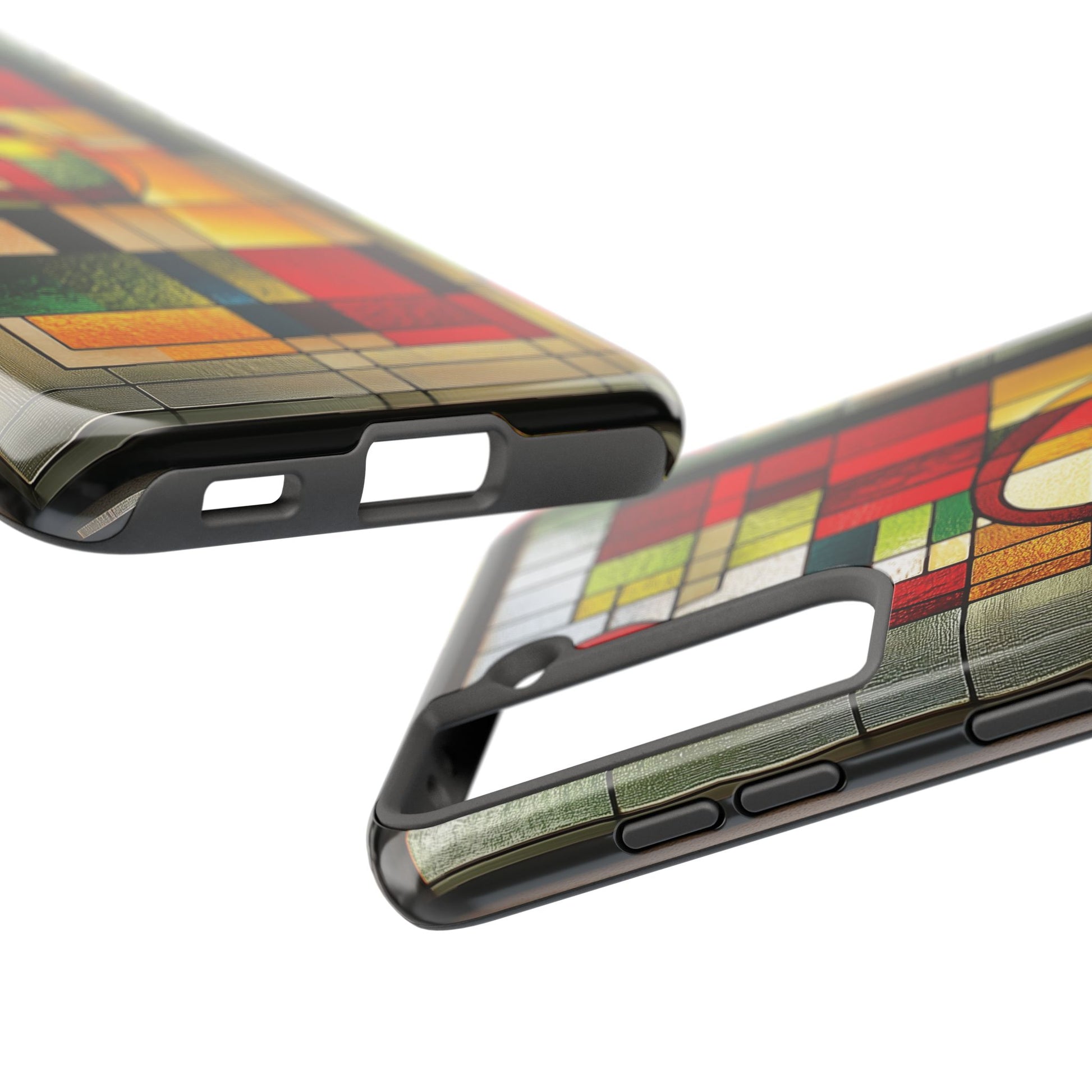 Realistic Stained Glass Phone Case Artistic iPhone Case Architectural Design, Art Deco iphone Case, iPhone 15 Pro Max Samsung Galaxy S23