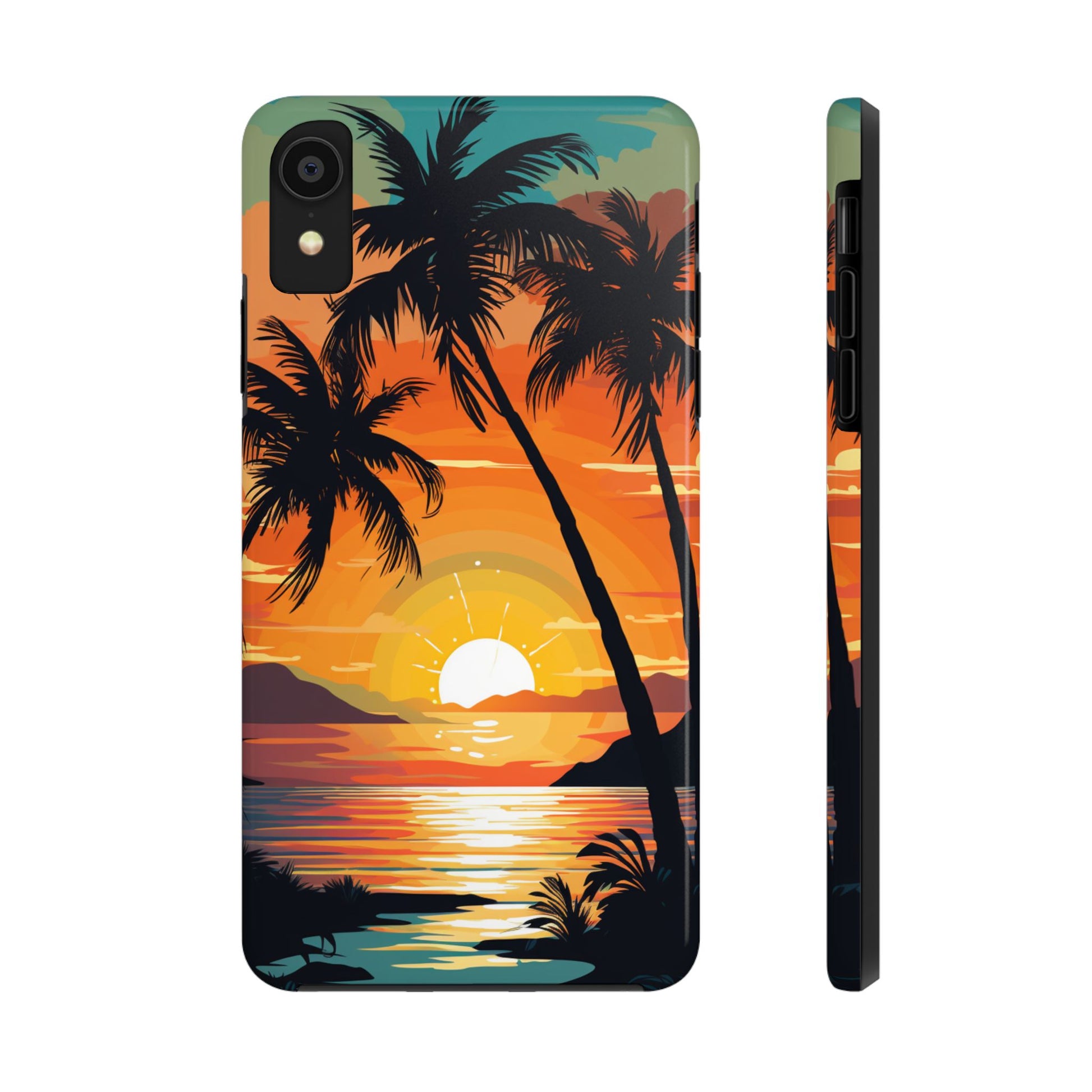 Palm Trees and Sunsets Tough iPhone Cases