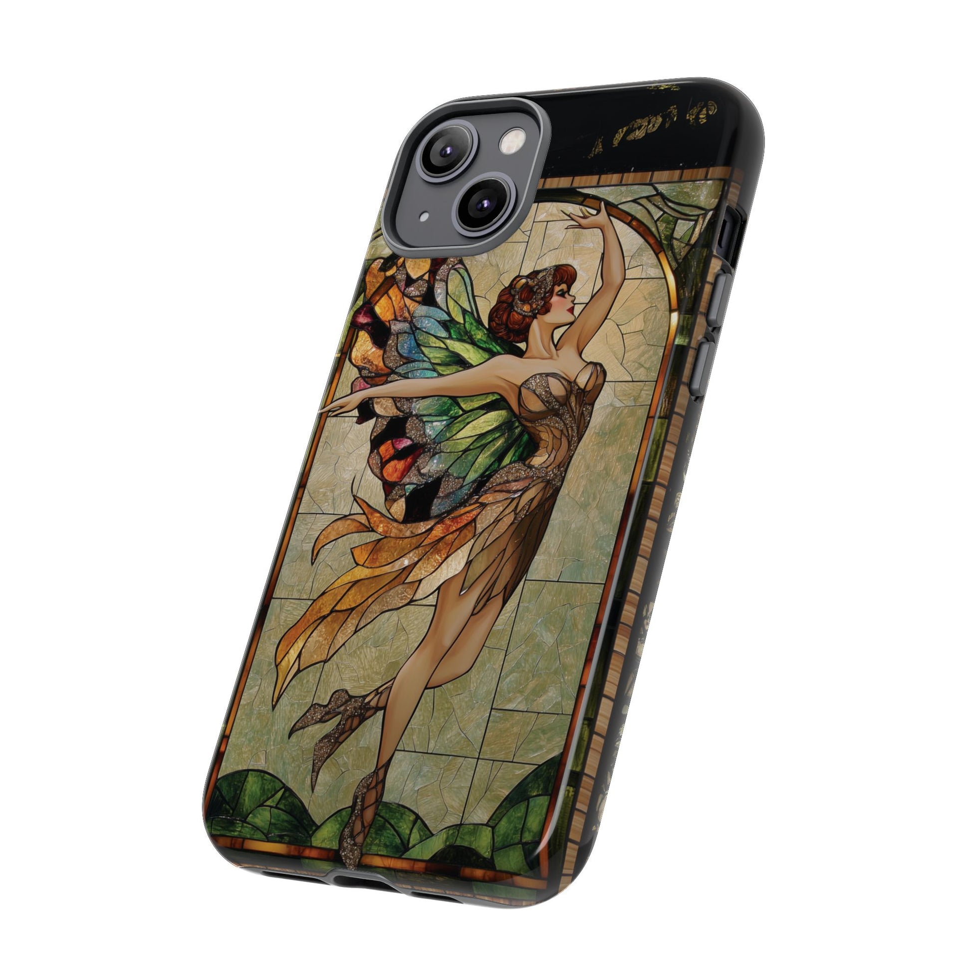 Fairy Phone Case Art Deco Woman Phone Case 1920s Art Nouveau Design in Stained Glass Alphonse Mucha Style Gatsby Style Poster