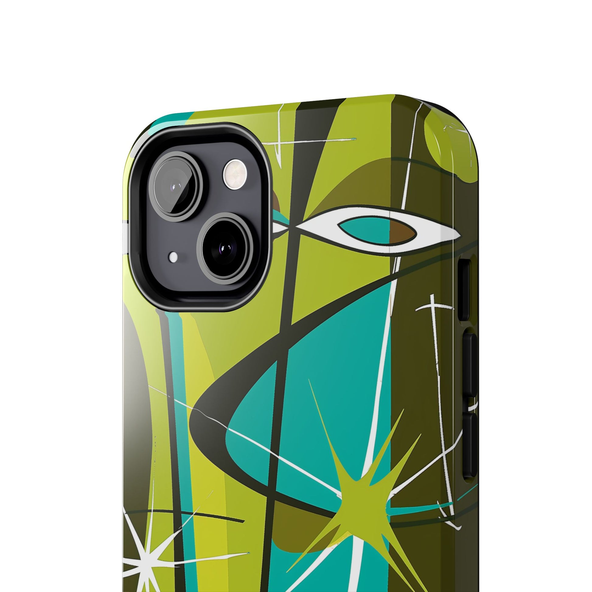Mid Century Modern Star Design Phone Case, Earth Tone Colors, Retro Style Smartphone Cover, Vintage Phone Case, iPhone 14 Case, Apple iPhone