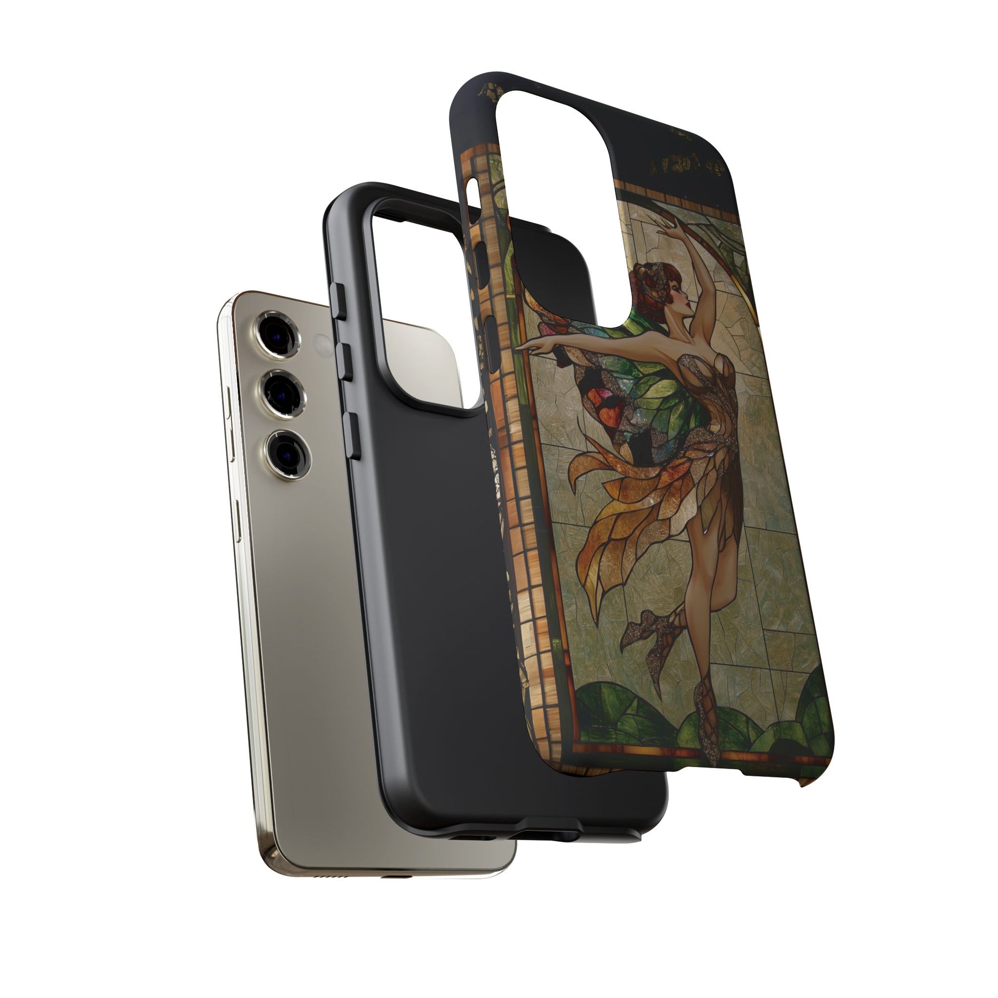 Fairy Phone Case Art Deco Woman Phone Case 1920s Art Nouveau Design in Stained Glass Alphonse Mucha Style Gatsby Style Poster