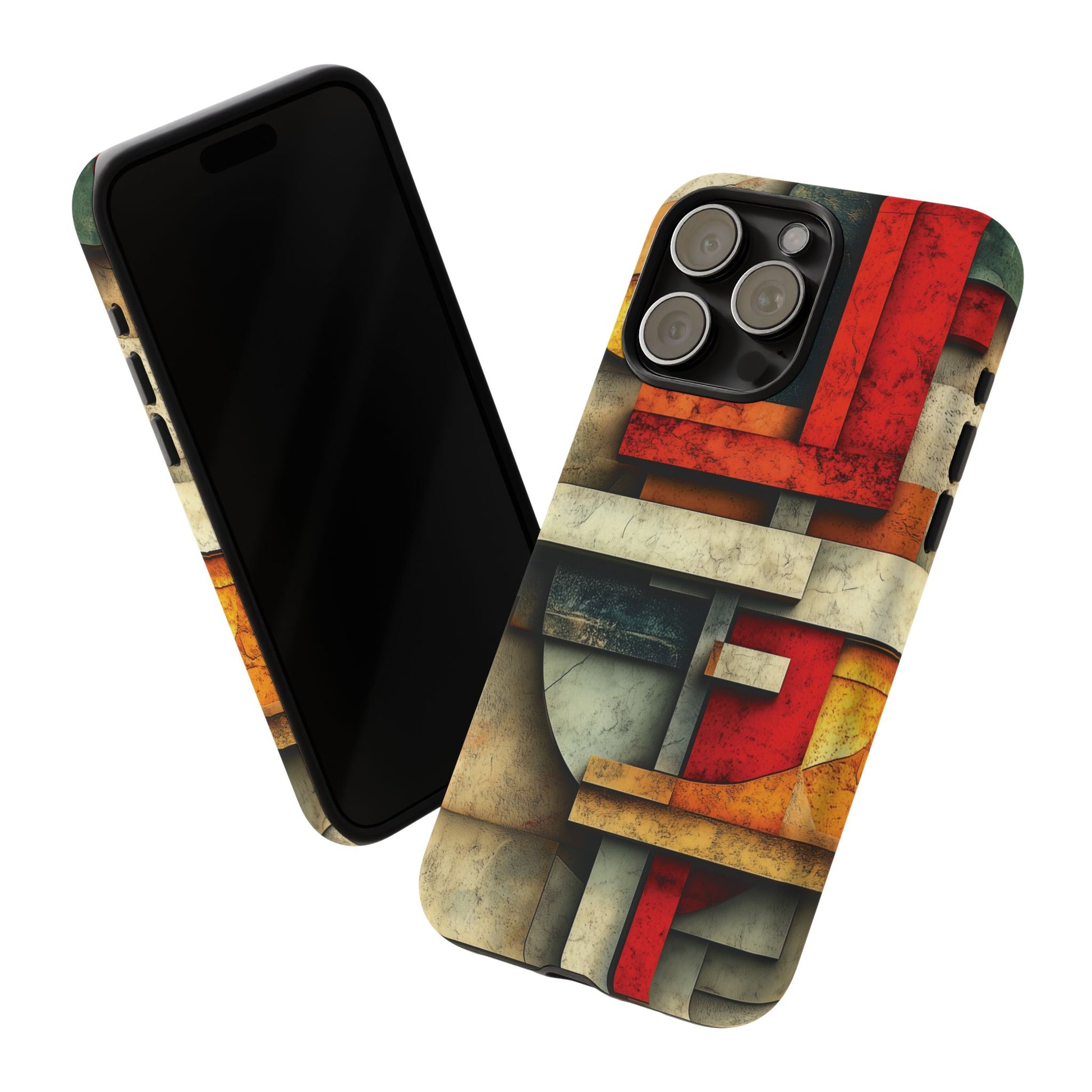 Red Prairie Style Frank Lloyd Wright Usonian Phone Case Geometric Stained Glass Art Deco Marble Gold 13 14 15 16 iPhone Pro Max Galaxy Pixel