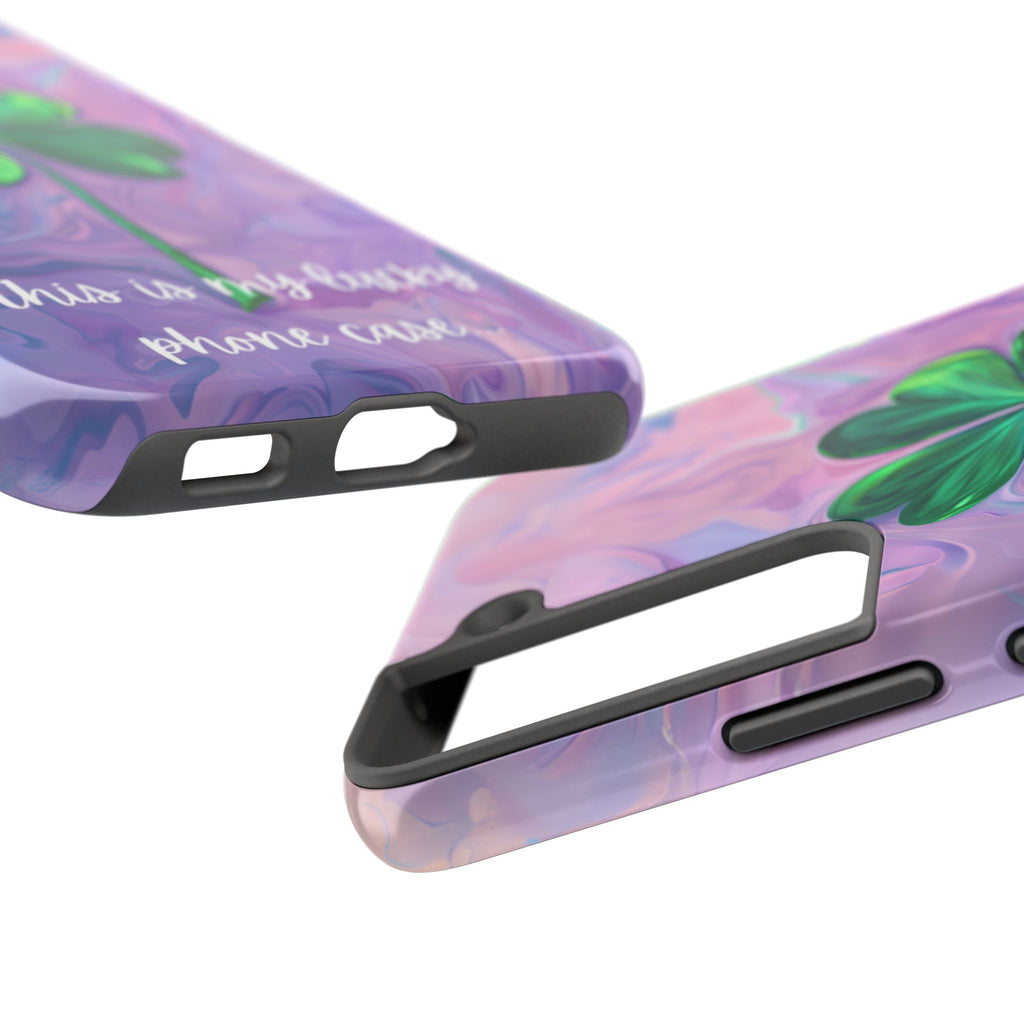 St Patrick's Day Lucky Phone Case Four Leaf Clover Durable Phone Case Good Luck Charm Protective iPhone 13 14 15 16 Pro Max Plus Galaxy