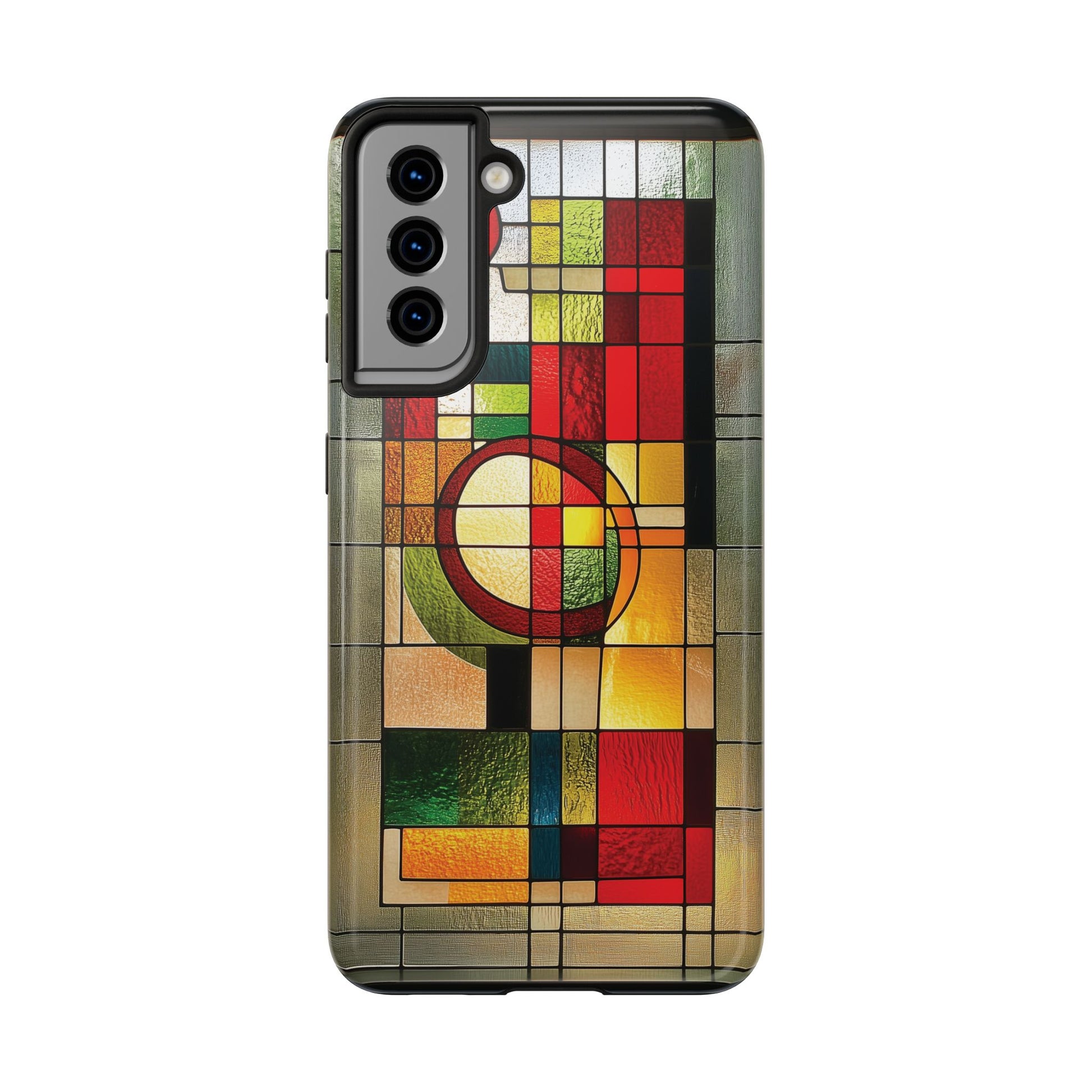 Realistic Stained Glass Phone Case Artistic iPhone Case Architectural Design, Art Deco iphone Case, iPhone 15 Pro Max Samsung Galaxy S23