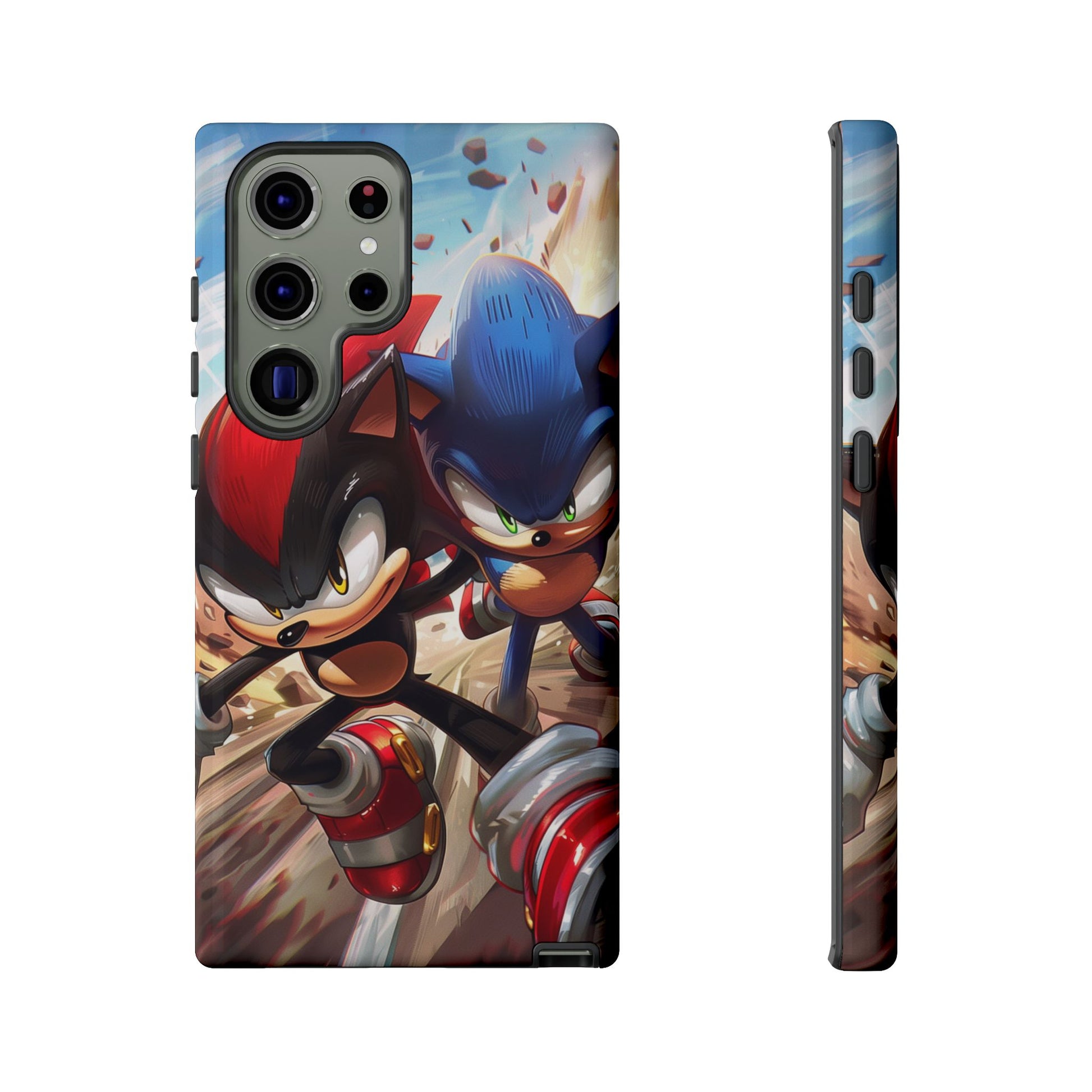 Sonic and Shadow Phone Case, Sonic and Shadow, Tough Android Case, Fun Video Game Phone Case, Retro Game Case, SEGA Video Game Android Case