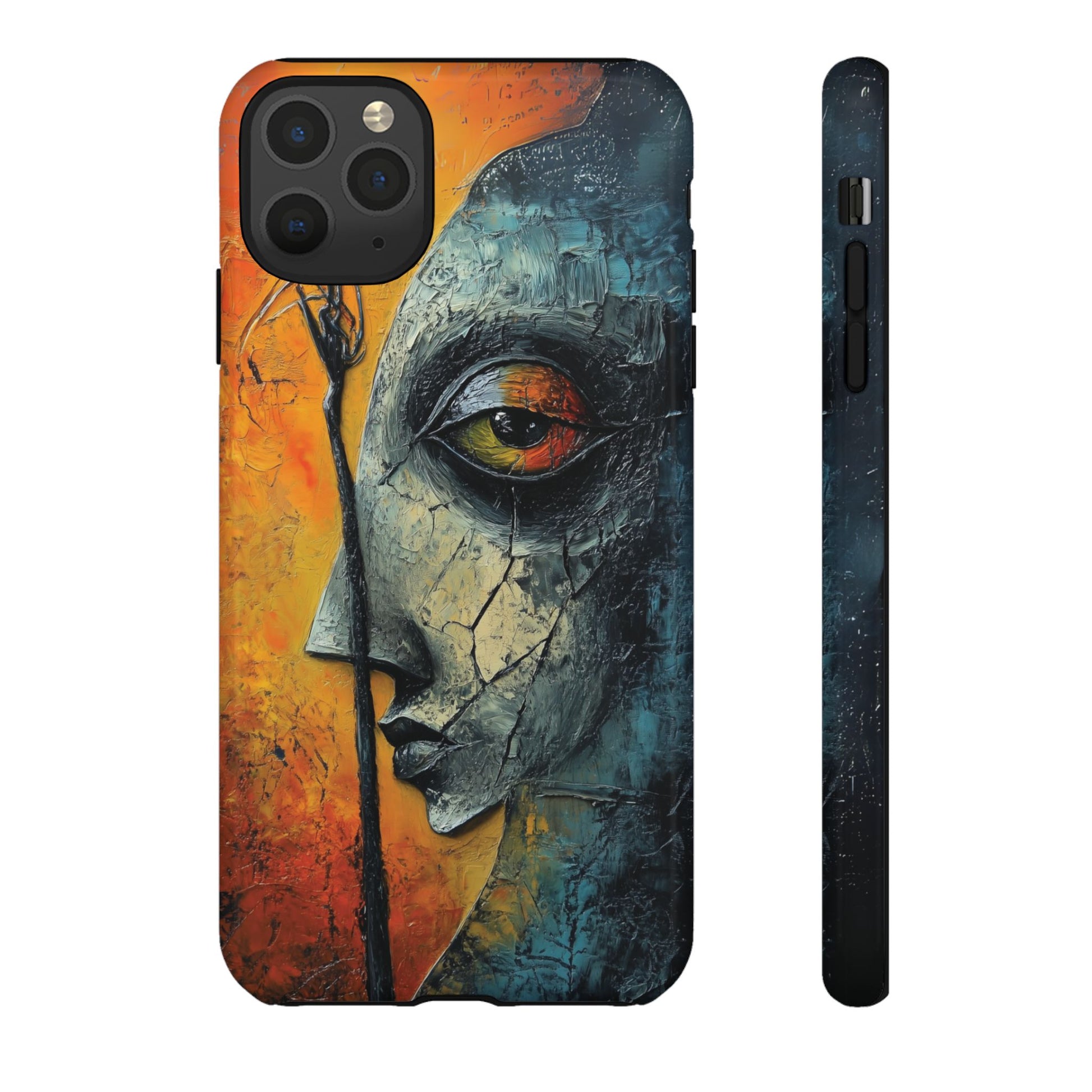Surrealist Art Phone Case Salvador Dali Style Face Tough Case Unique Artistic 3D Textured Look Surrealism Gift Art iPhone 13 14 15 16
