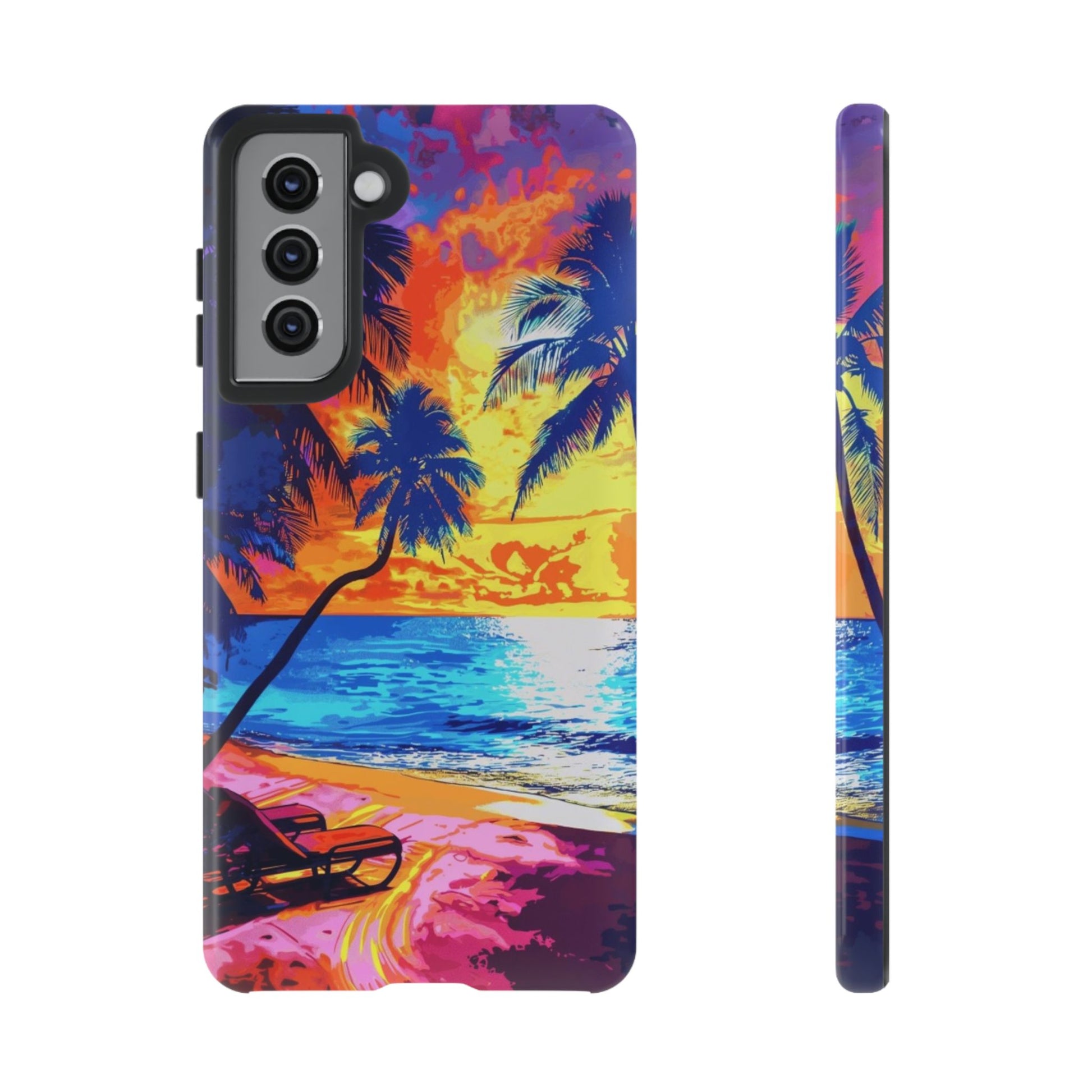 Sunset Bliss: Lisa Frank Style Android Phone Case