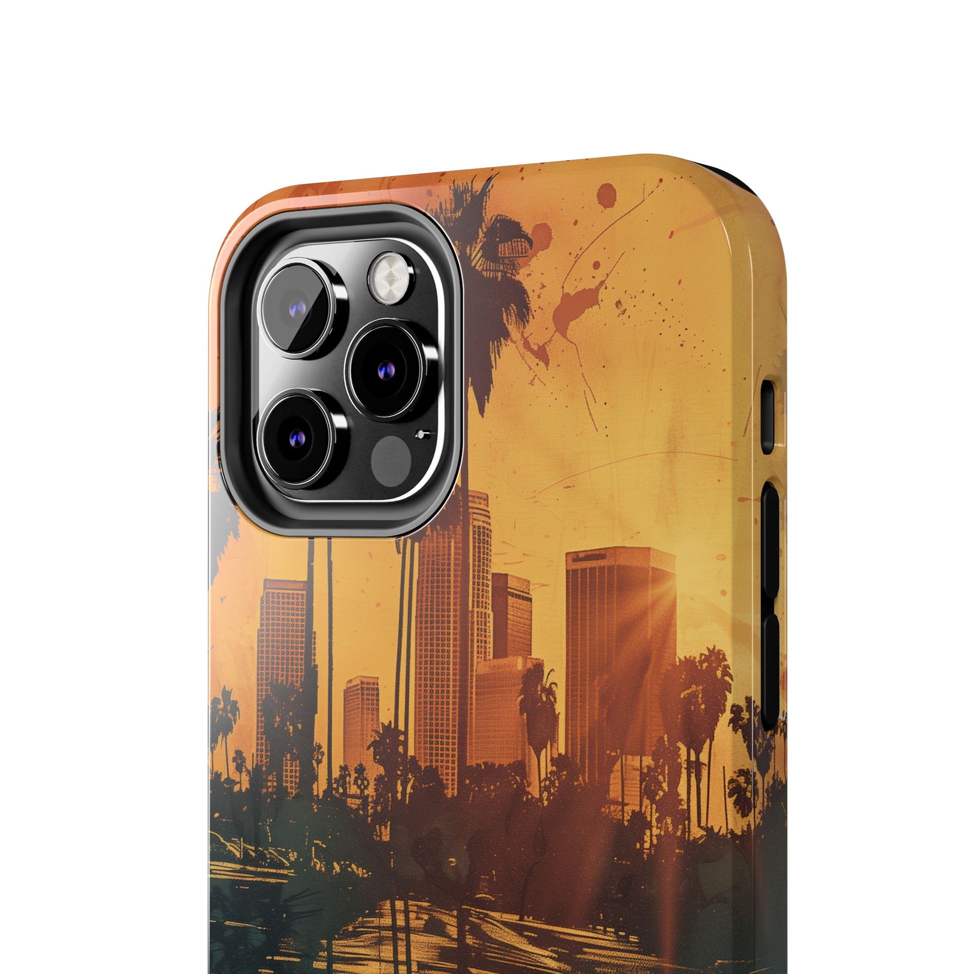 Los Angeles Sunset iPhone Case, Golden Hour Scenic View, Hollywood Hills Sunset Phone Case, Palm Trees Phone Case, iphone 15 pro max case