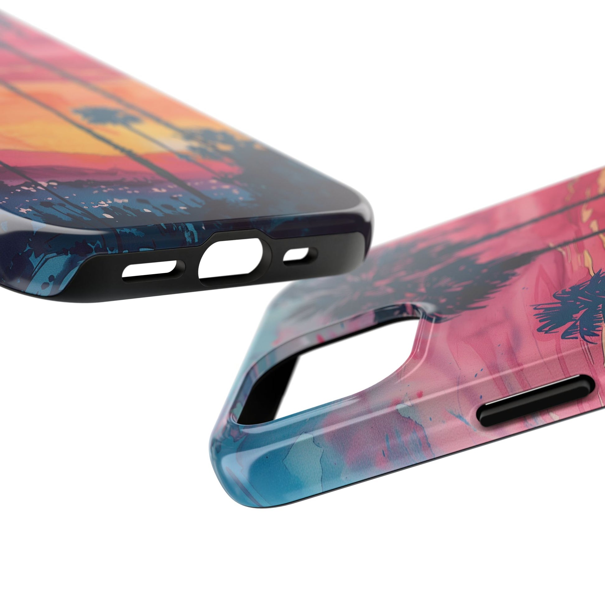 Los Angeles Sunset iPhone Case, Golden Hour Scenic View, Hollywood Hills Sunset Phone Case, Palm Trees Phone Case, iphone 15 pro max case