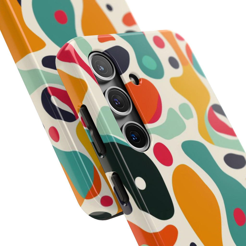 Mid Mod Fun Spots - Colorful Mid Mod Design Durable Phone Case - Vibrant and Stylish iPhone Tough Cover - Fun Retro Protection Accessory