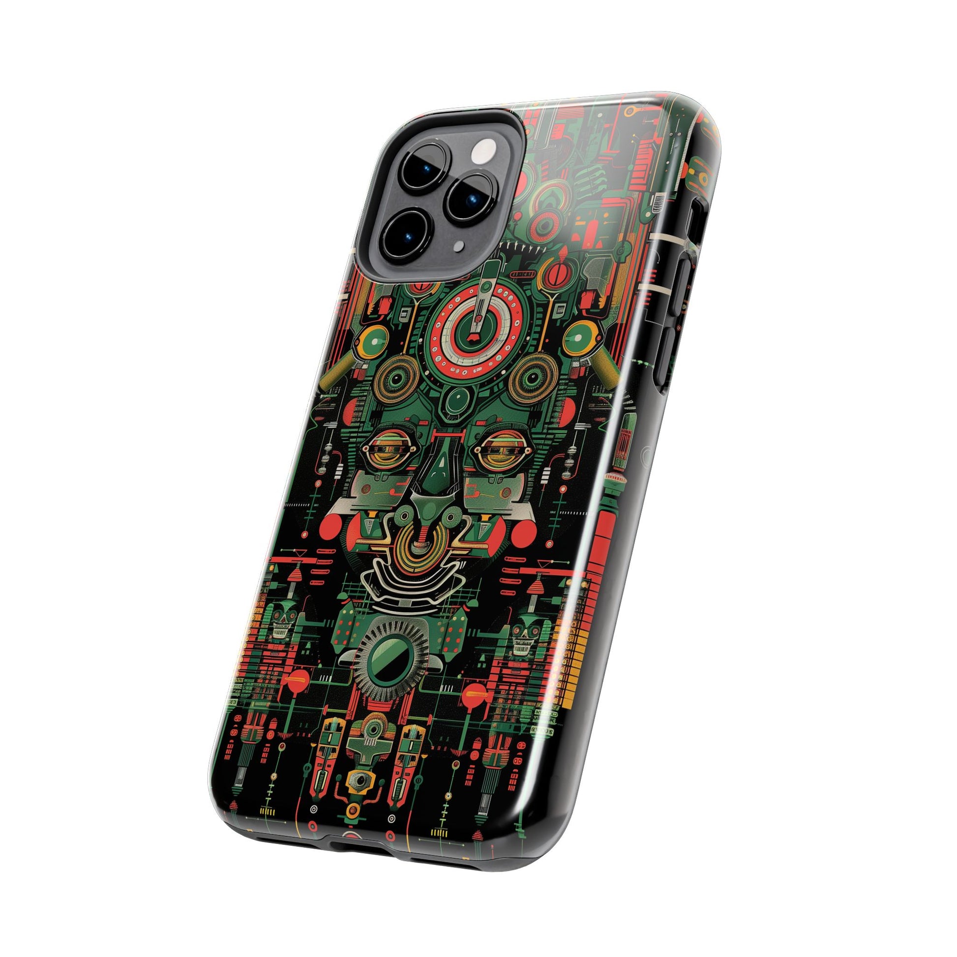 Art Deco Robot Head iPhone Case - Sci-Fi Inspired Cover - Futuristic Design - Unique Tech Accessory - Futurist Gift - Art Deco Robot