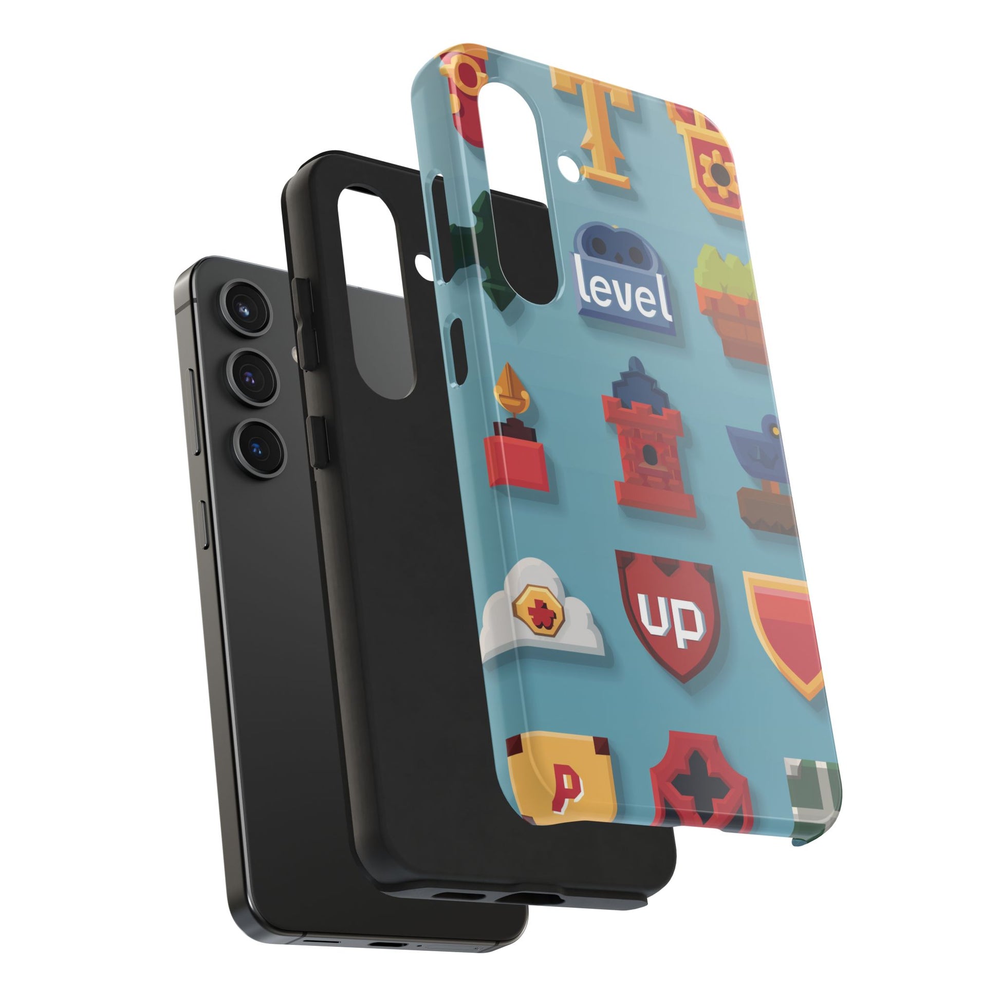 Pixel Art Video Game Level Up Phone Case, Retro Gaming Design, Geeky Gamer Phone Cover, Unique Video Game Art Accessories
