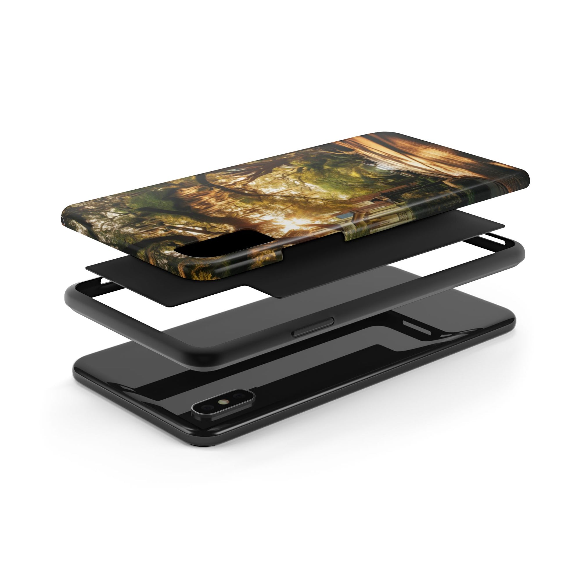 Historic Savannah Georgia Street Scene Phone Case - Unique Protective Cover for iPhone Models, Perfect Souvenir or Gift