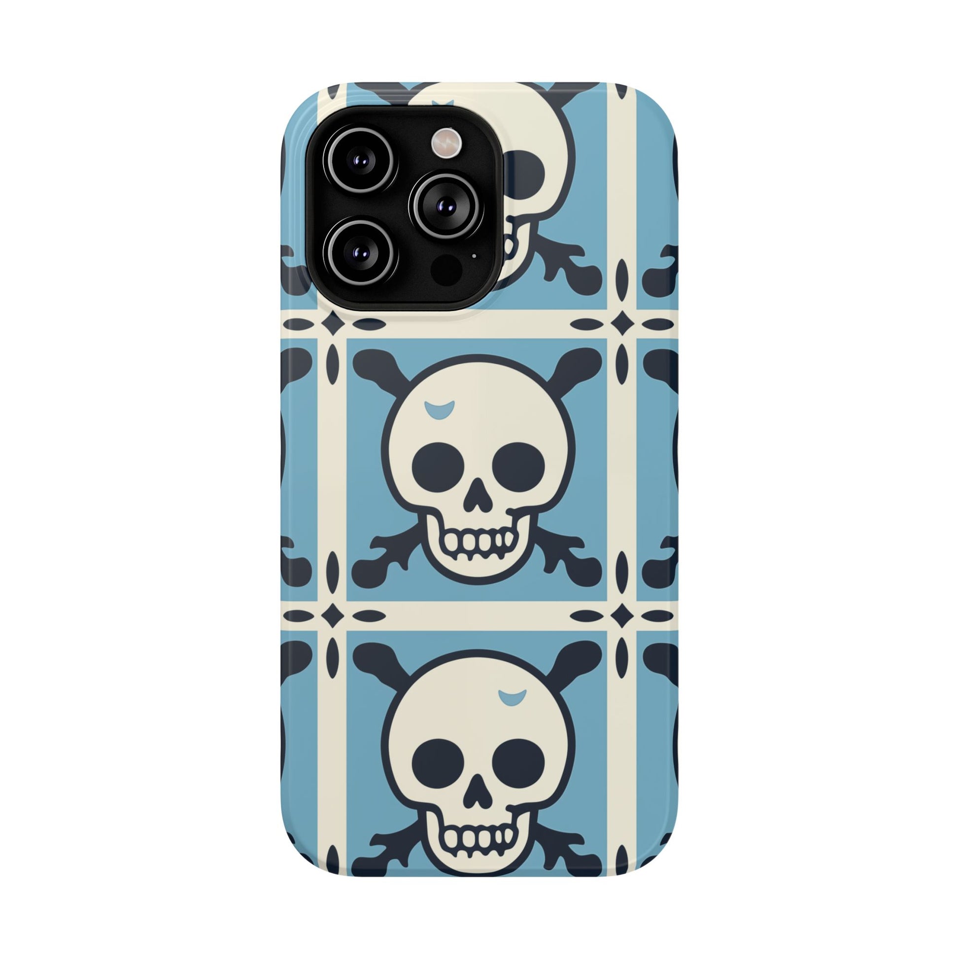 Cute Skull Phone Case Sugar Skull Ghingham Impact-Resistant Cover Goth Skull, Halloween Gift iphone 13 14 15 16 Pro Max