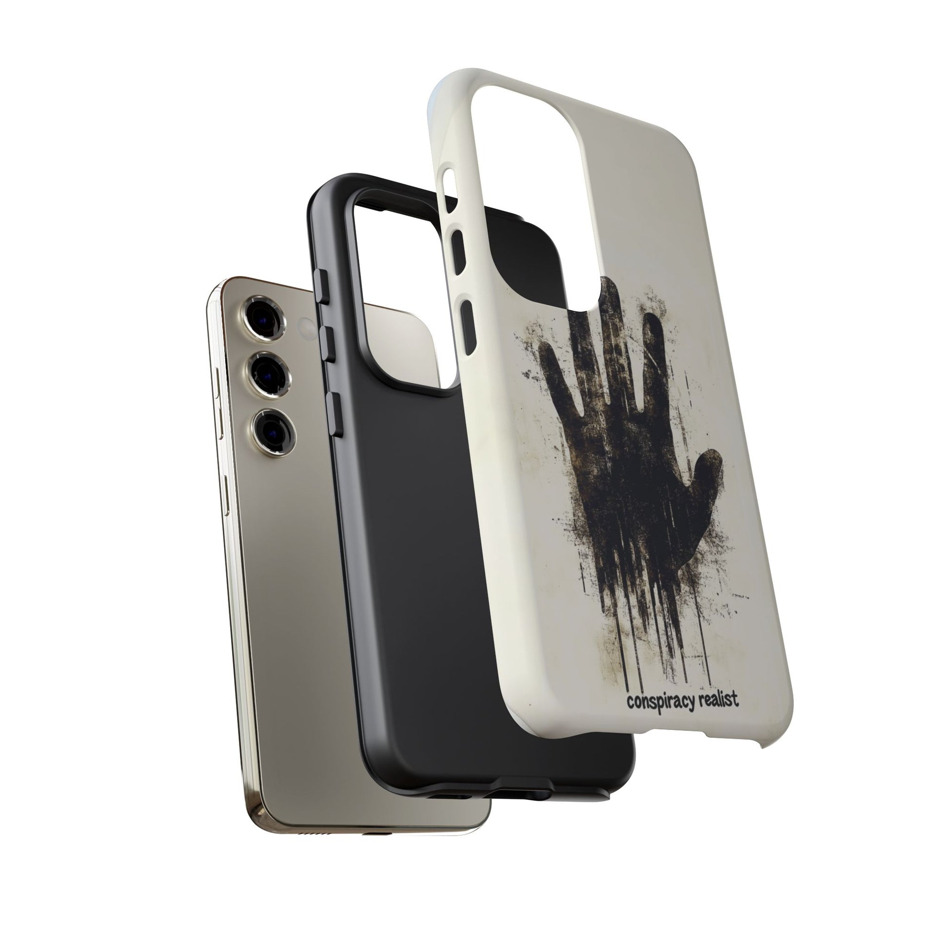 Conspiracy Realist Paranormal Mystery Design X-Files Inspired Ghostly Hand Conspiracy Theory Creepy iPhone 13 14 15 16 Pro Max Galaxy Pixel