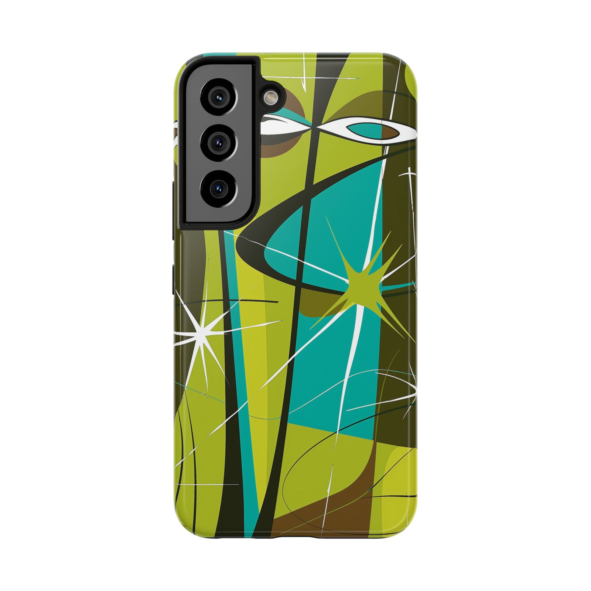 Mid Century Modern Star Design Phone Case, Earth Tone Colors, Retro Style Smartphone Cover, Vintage Phone Case, iPhone 14 Case, Apple iPhone