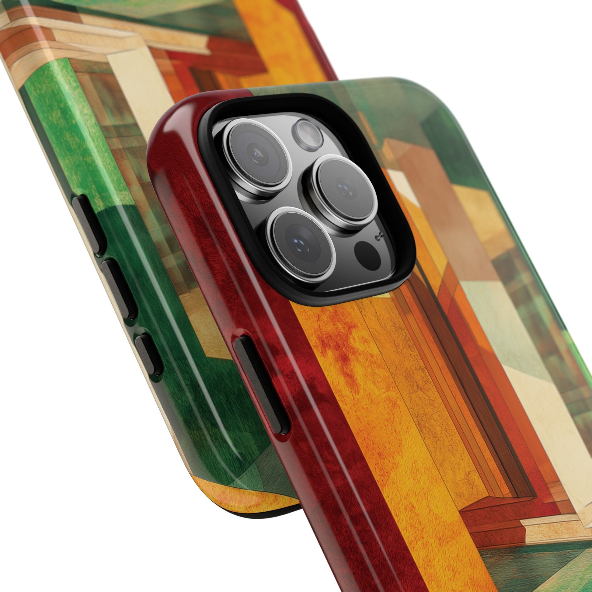 Art Deco Frank Lloyd Wright Inspired Usonian Phone Case Geometric Stained Glass Art Deco Marble Gold 13 14 15 16 iPhone Pro Max Galaxy Pixel