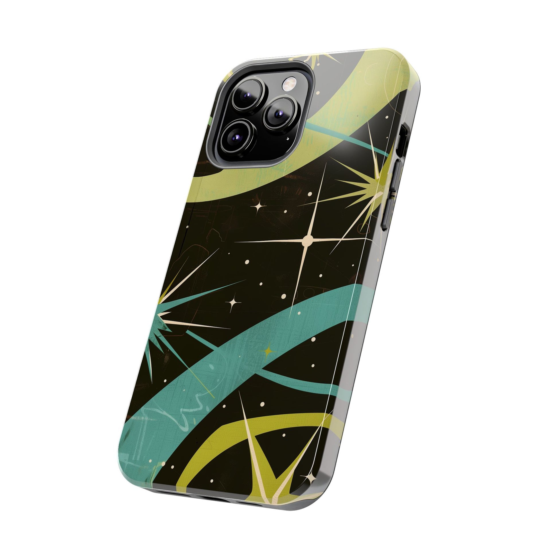 Mid Century Modern Star Design Phone Case, Earth Tone Colors, Retro Style Smartphone Cover, Vintage Phone Case, iPhone 14 Case, Apple iPhone