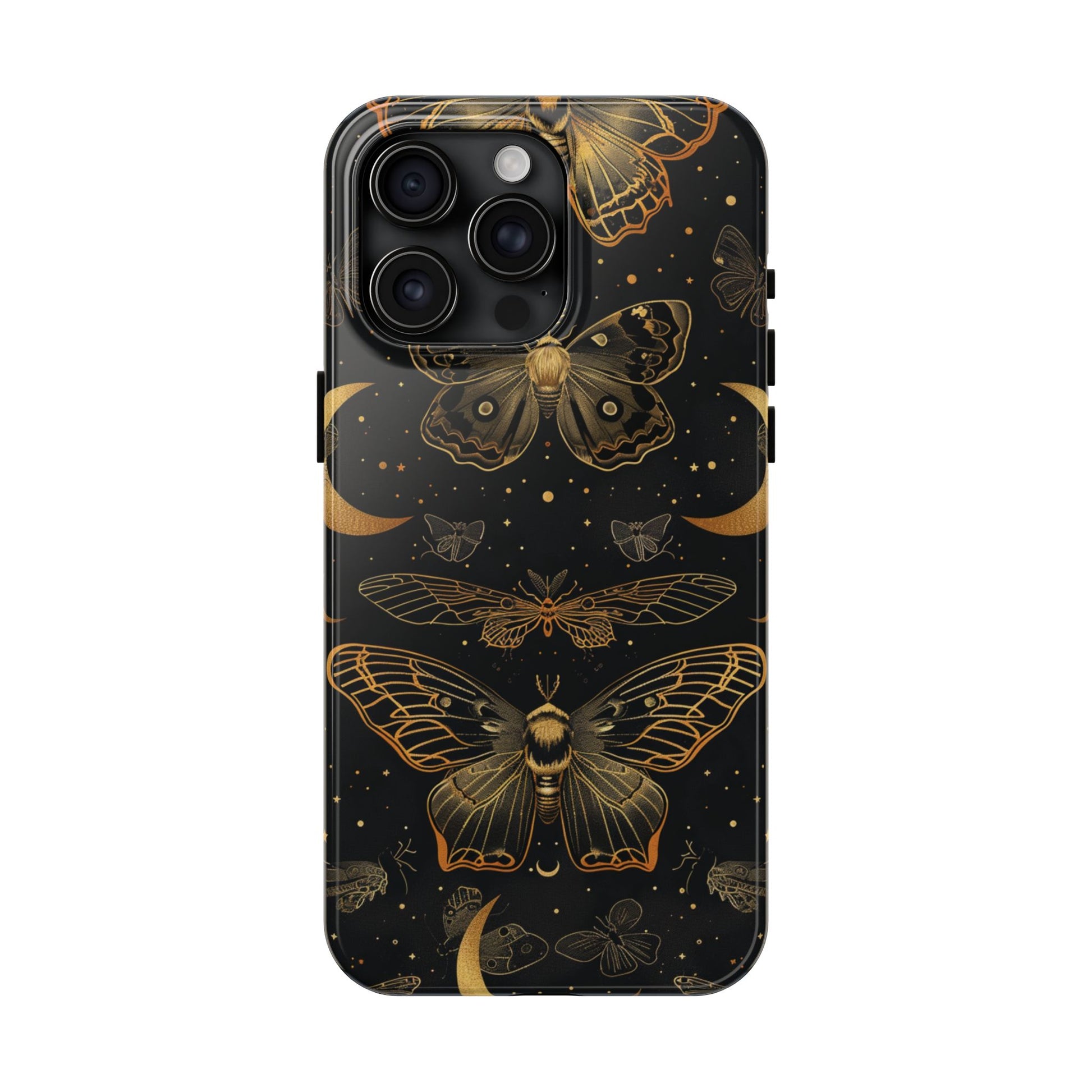 D Dark Academia Mystical Phone Case, Mystical Moth Phone Case, Vintage Magic Witchcraft iPhone Cover, Esoteric Nature Art, iPhone 15 Pro Max