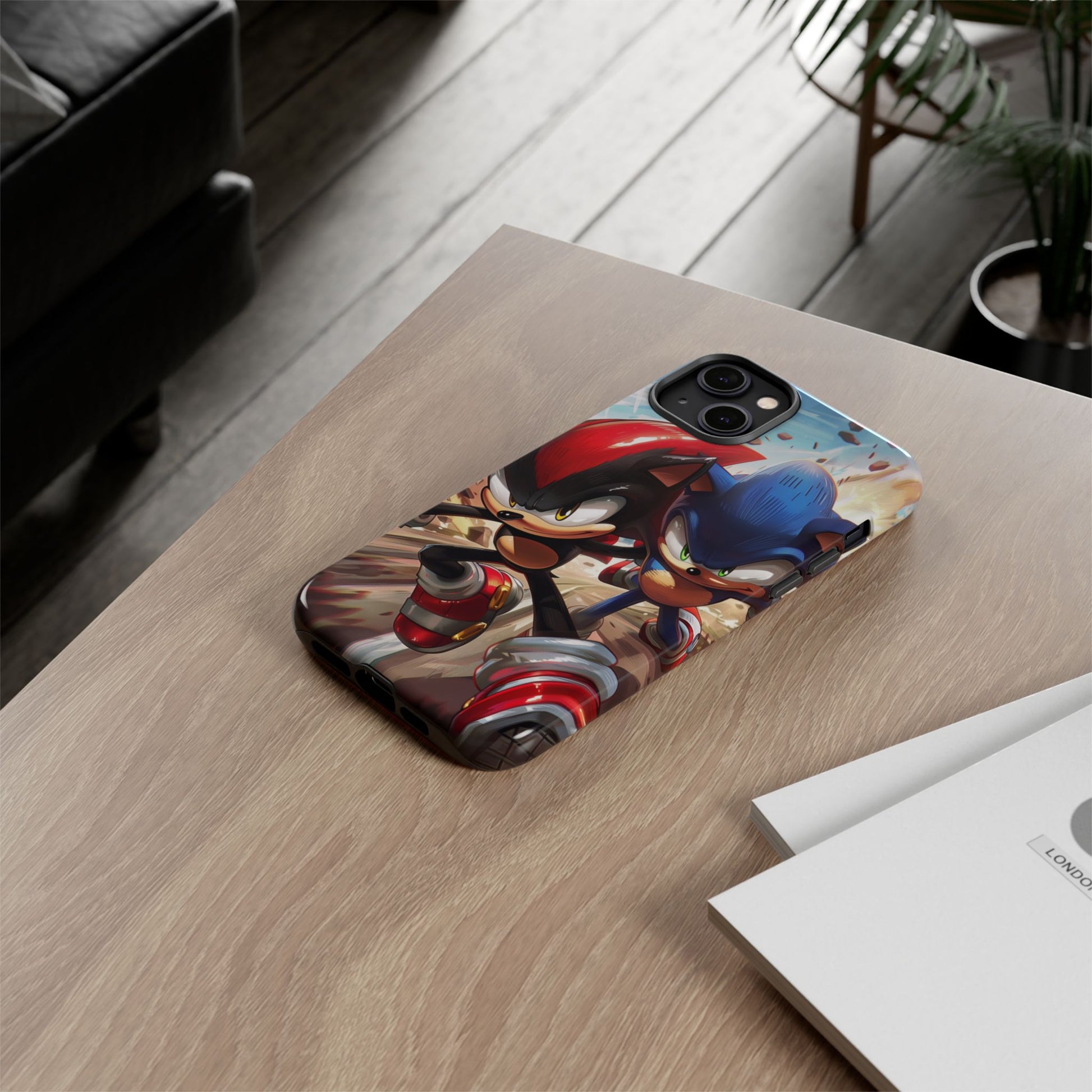 Sonic and Shadow Phone Case, Sonic and Shadow, Tough Android Case, Fun Video Game Phone Case, Retro Game Case, SEGA Video Game Android Case