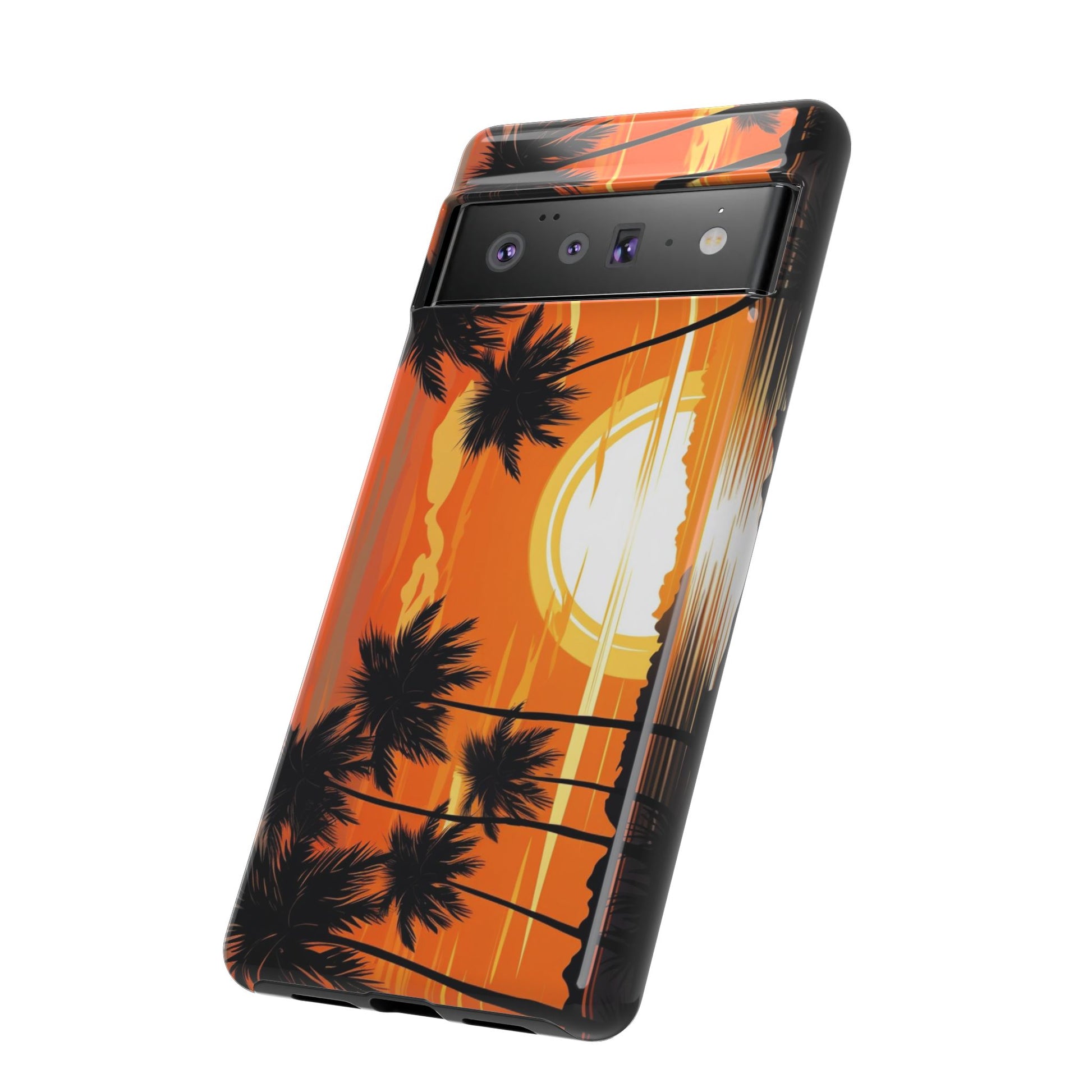 Sunset Palm Trees Tough Phone Cases for iPhone and Android