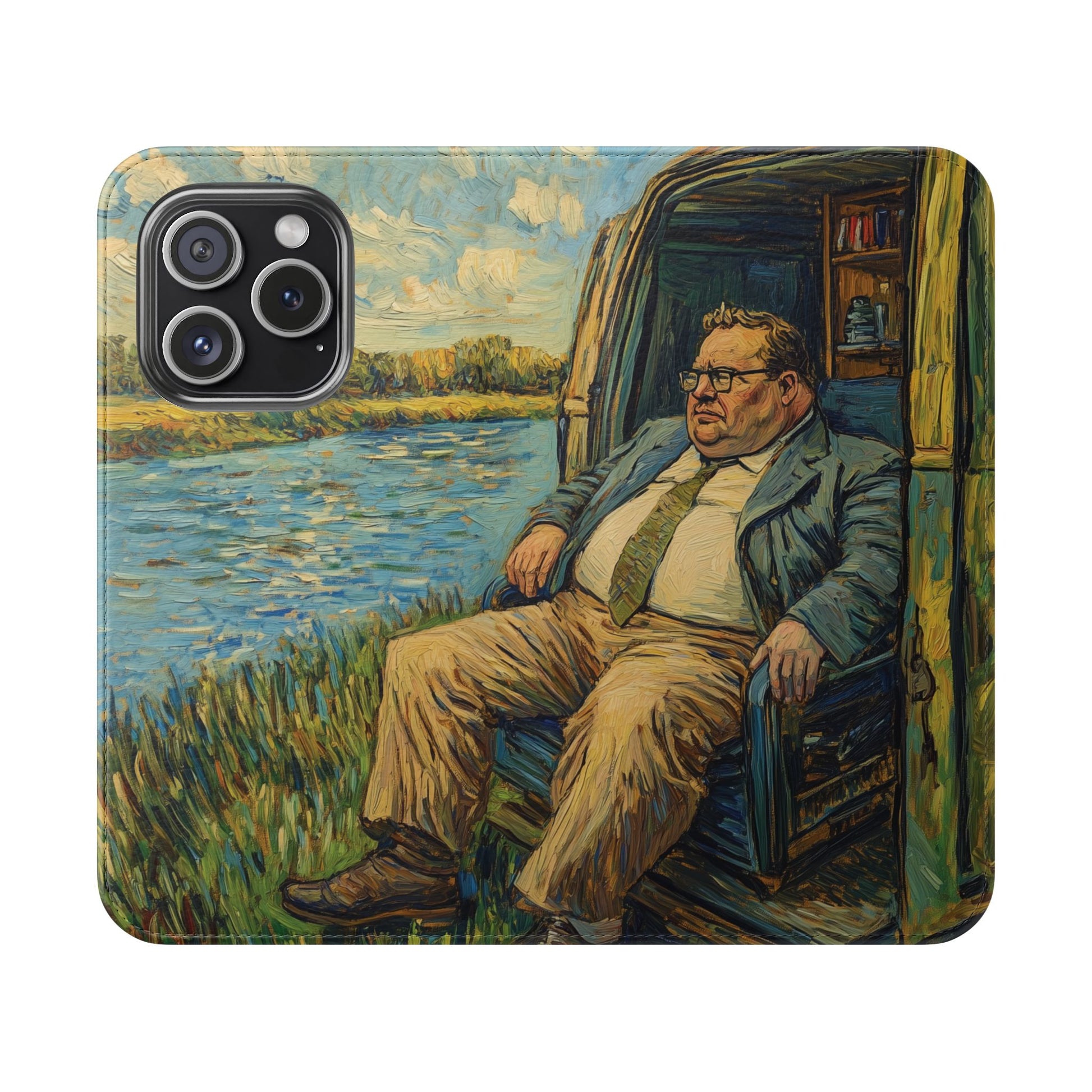 Flip Phone Case Painting A Van Gogh Down by the River iPhone 16 Pro Max  Galaxy