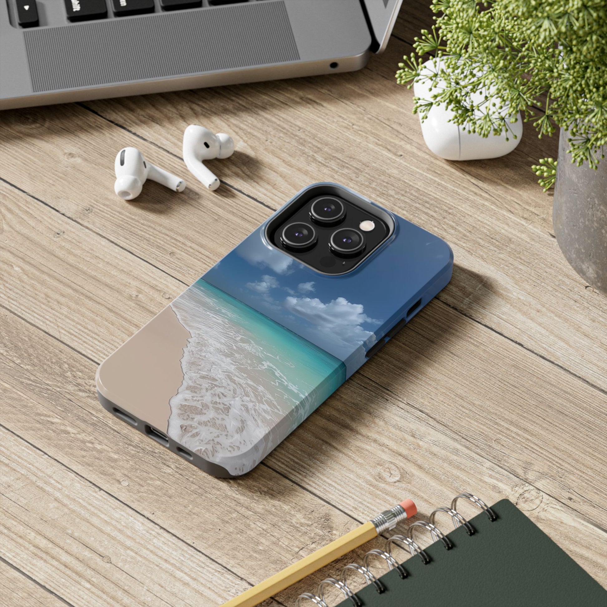Coastal Serenity: iPhone Case Featuring Turquoise Waters and White Sand