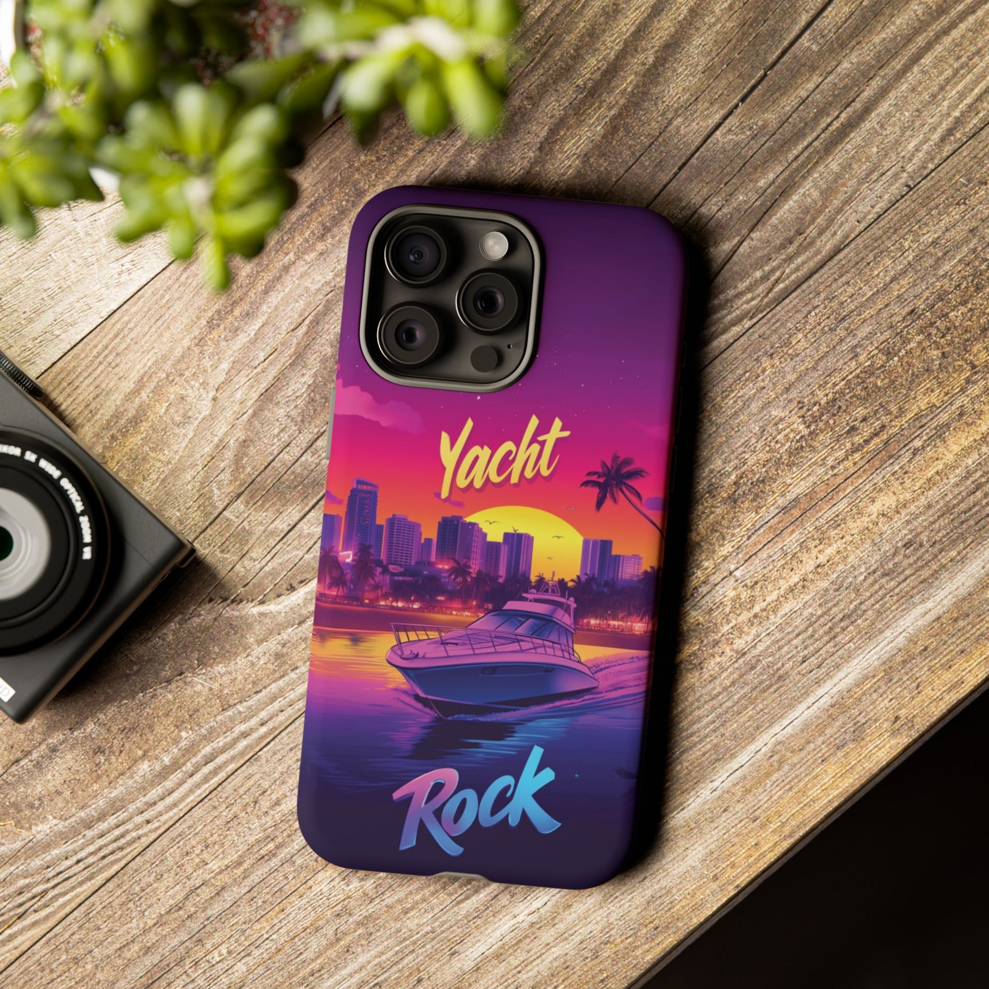 Yacht Rock Custom Phone Case iPhone 13 14 15 16 Pro Max Sunset Cruise Harbor Miami Vice Yacht Rock Gift Boating Captain South Beach Surfing