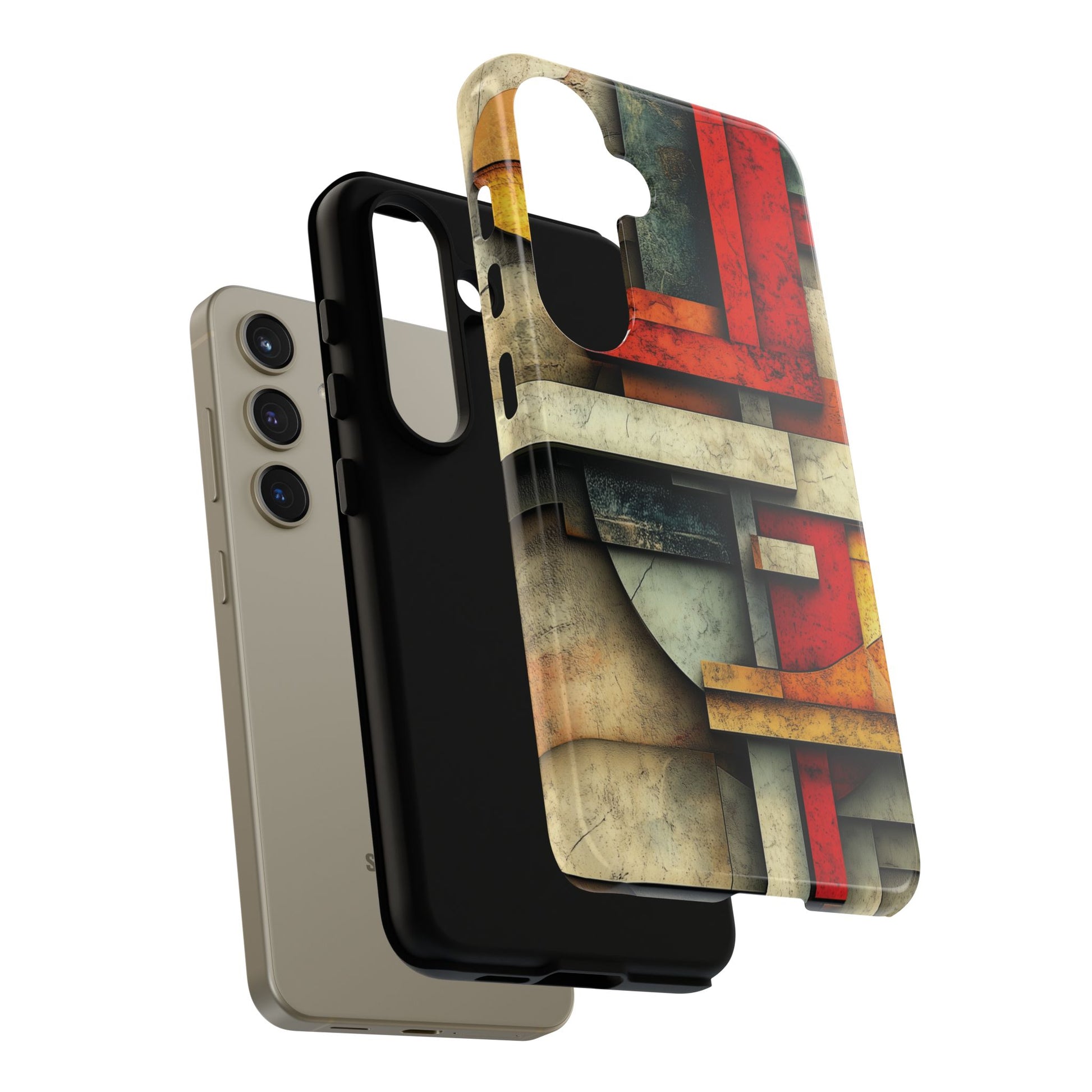 Red Prairie Style Frank Lloyd Wright Usonian Phone Case Geometric Stained Glass Art Deco Marble Gold 13 14 15 16 iPhone Pro Max Galaxy Pixel